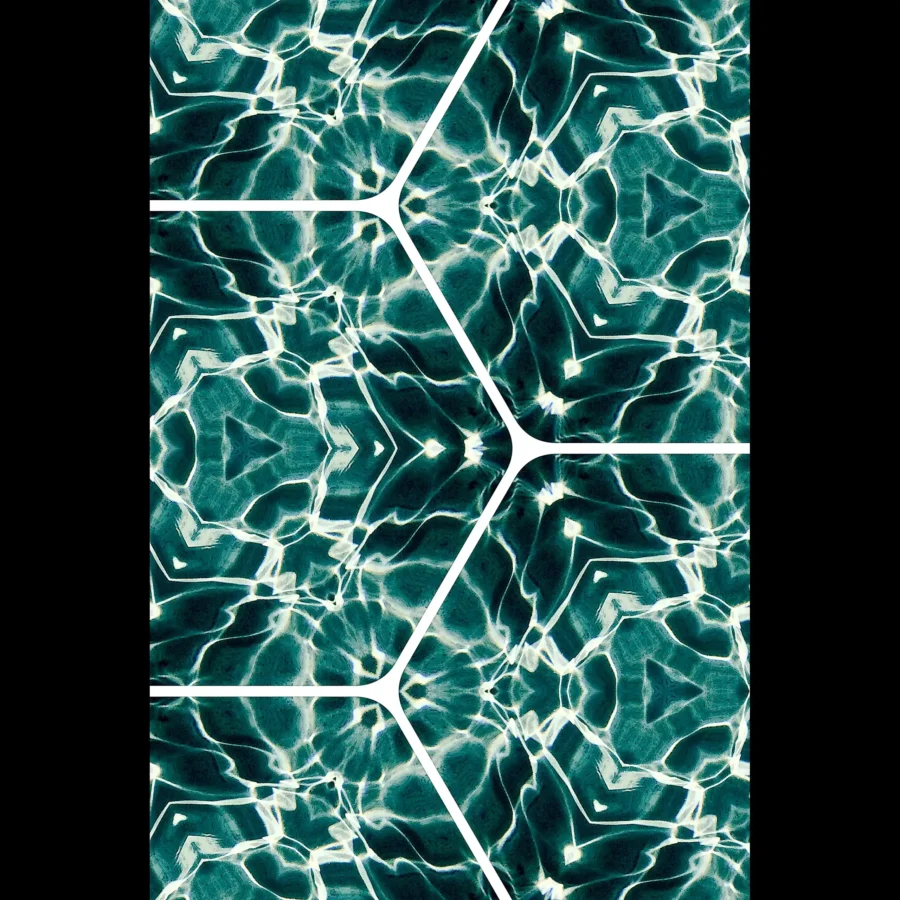 US Giclée Print Poster EMERALD WATER DANCE. Fine Art Wall Art with Archival Quality. Printed, packaged, and shipped in the US. Exclusive ColorVanta design.