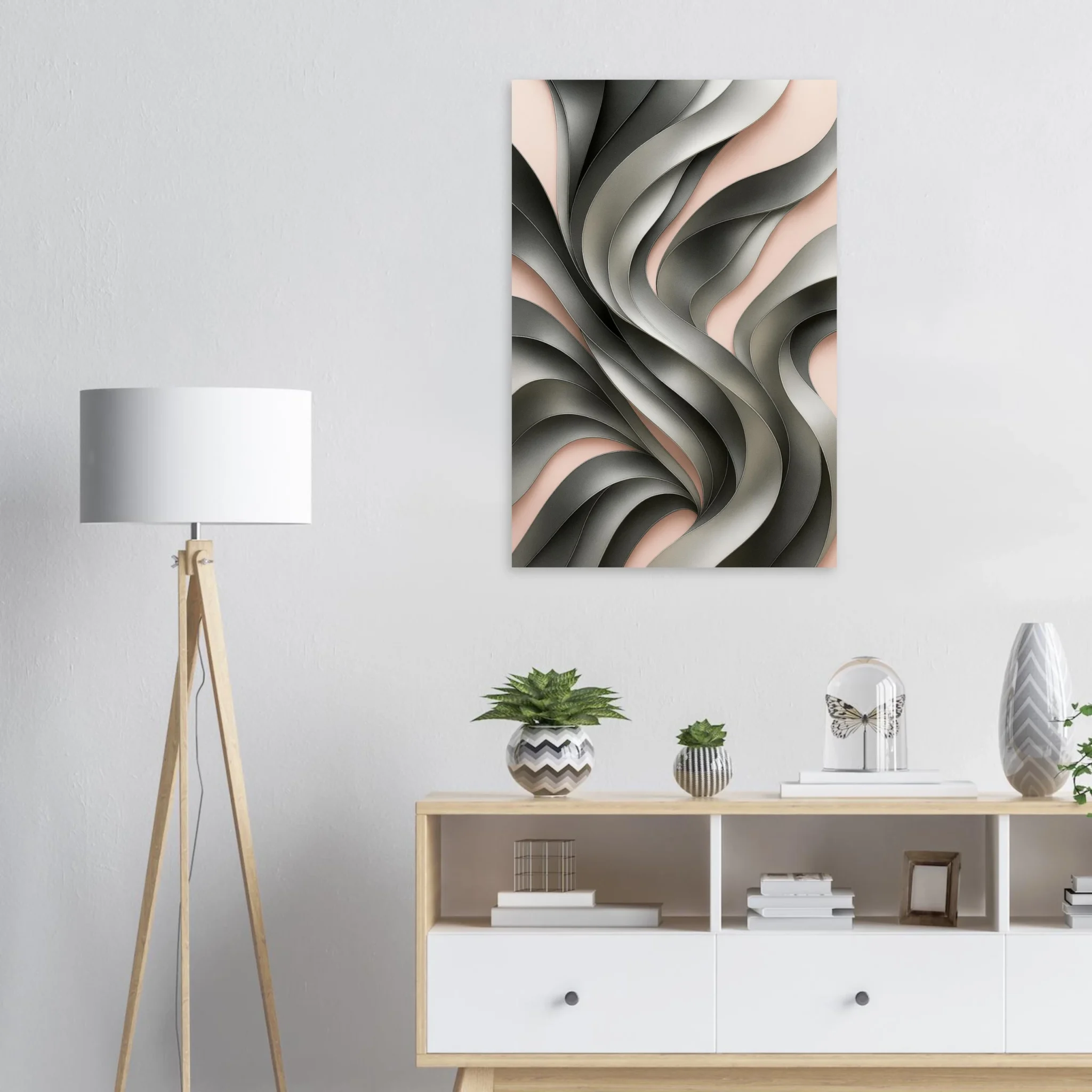 US Giclée Print Poster SILVER AND ROSE. Fine Art Wall Art with Archival Quality. Printed, packaged, and shipped in the US. Exclusive ColorVanta design.