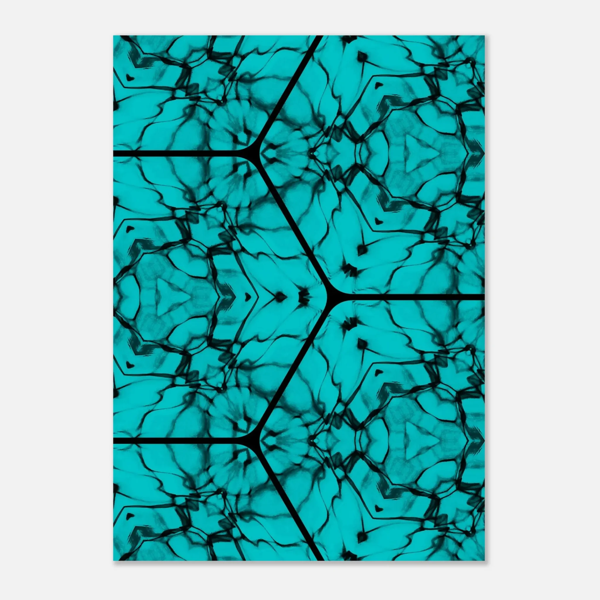 US Giclée Print Poster TURQUOISE CURRENT. Fine Art Wall Art with Archival Quality. Printed, packaged, and shipped in the US. Exclusive ColorVanta design.
