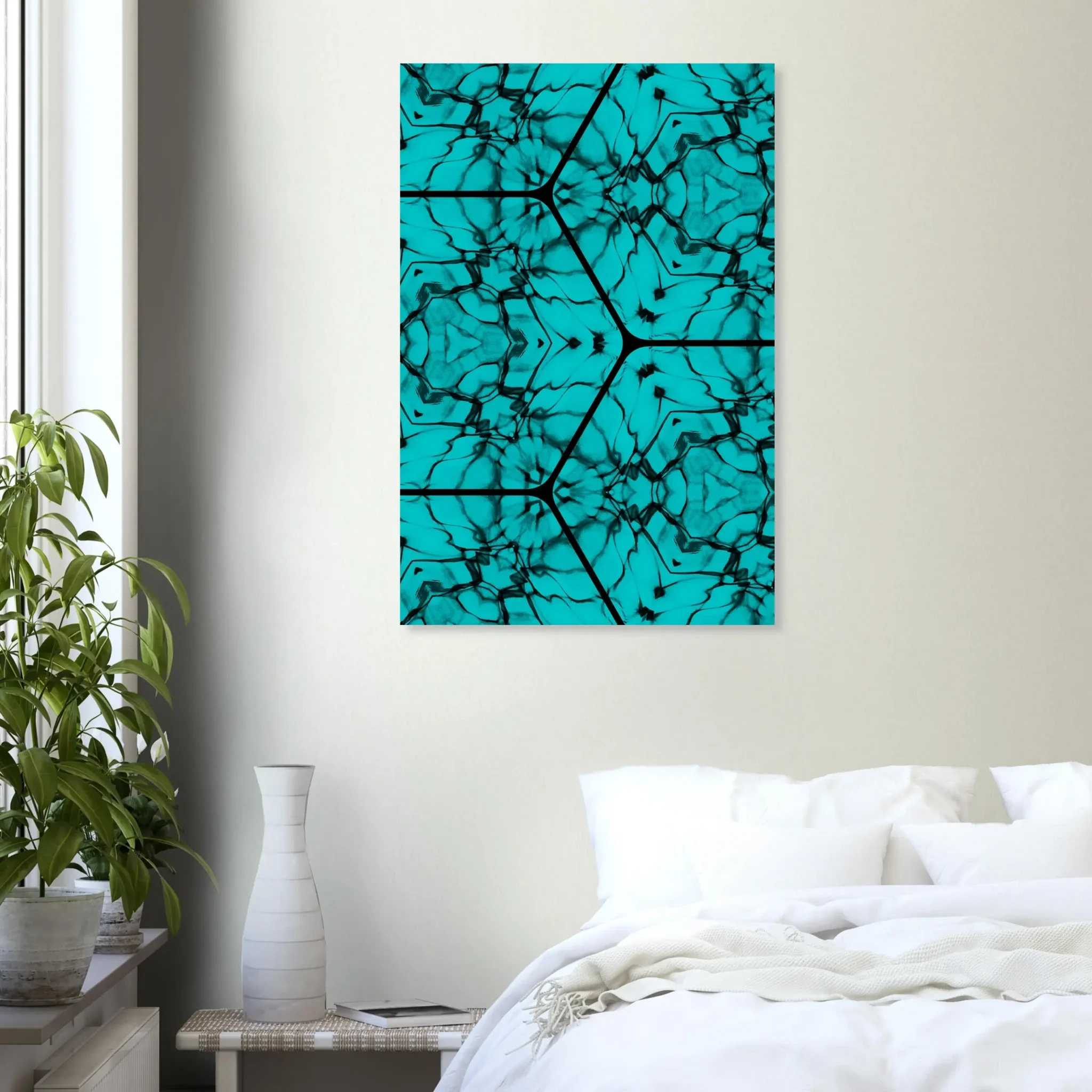 US Giclée Print Poster TURQUOISE CURRENT. Fine Art Wall Art with Archival Quality. Printed, packaged, and shipped in the US. Exclusive ColorVanta design.