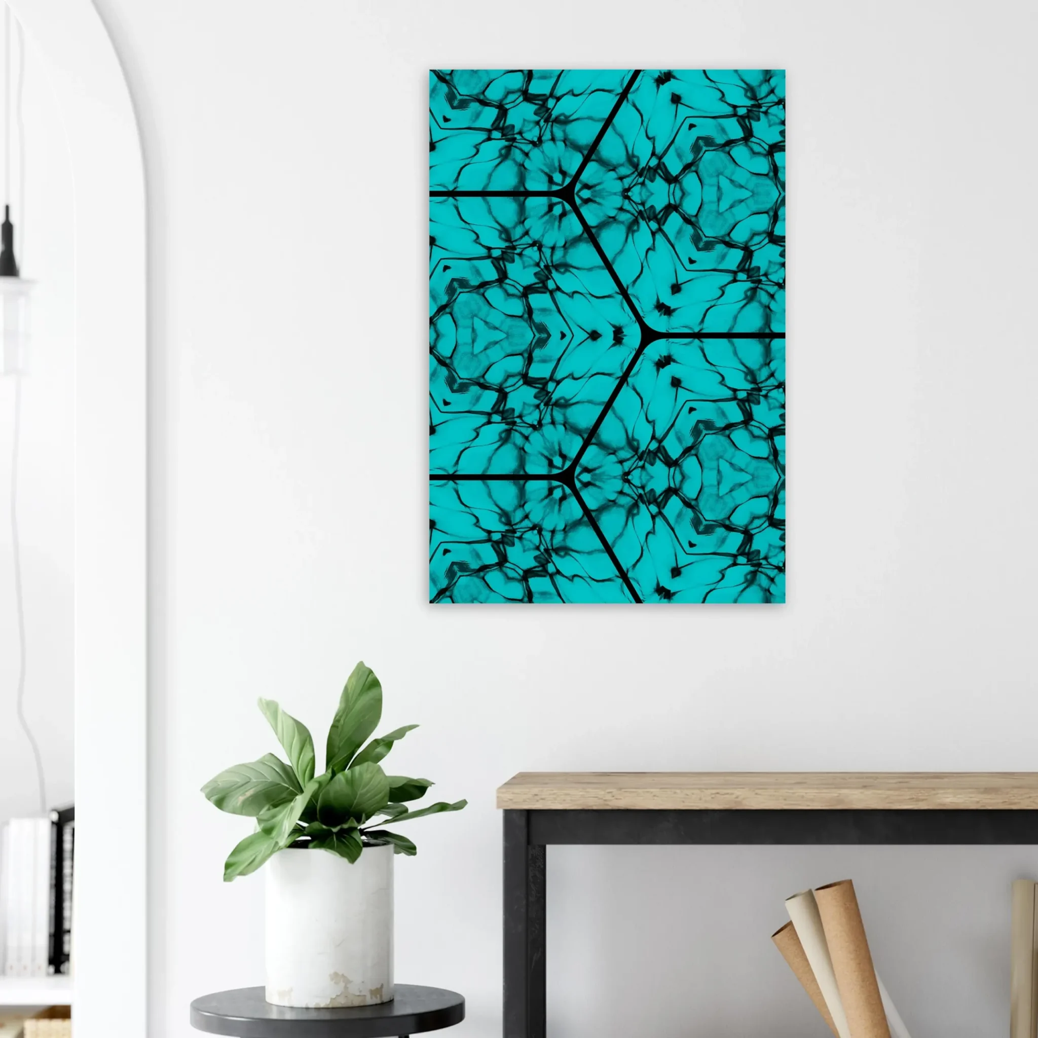 US Giclée Print Poster TURQUOISE CURRENT. Fine Art Wall Art with Archival Quality. Printed, packaged, and shipped in the US. Exclusive ColorVanta design.