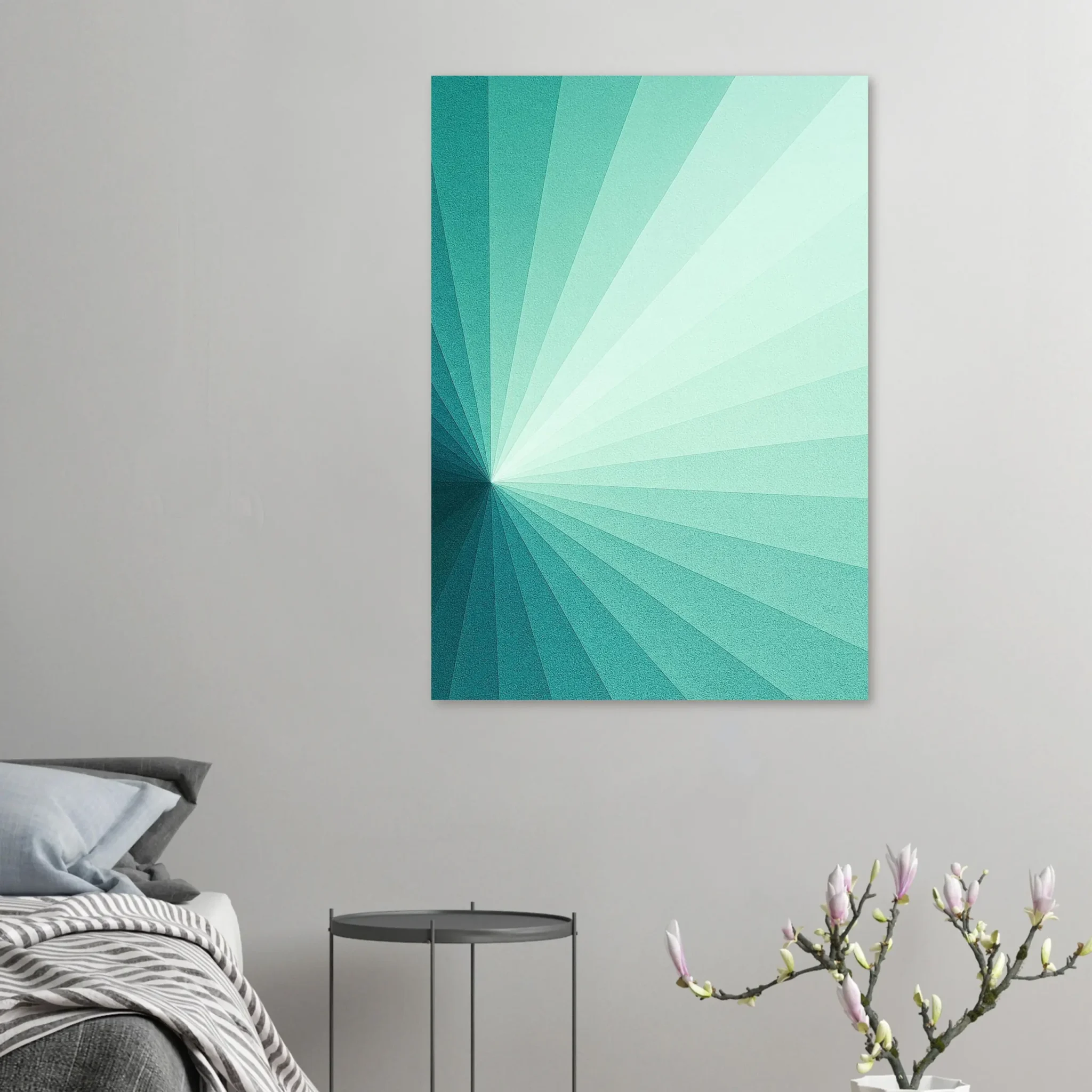 US Giclée Print Poster TURQUOISE RISE. Fine Art Wall Art with Archival Quality. Printed, packaged, and shipped in the US. Exclusive ColorVanta design.