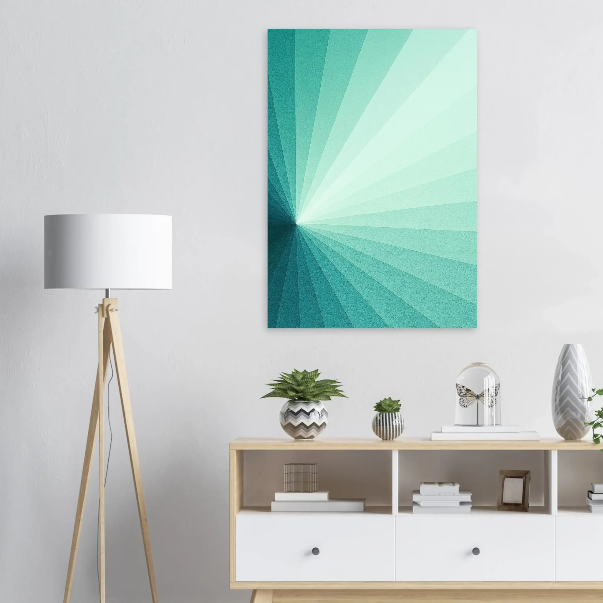 US Giclée Print Poster TURQUOISE RISE. Fine Art Wall Art with Archival Quality. Printed, packaged, and shipped in the US. Exclusive ColorVanta design.