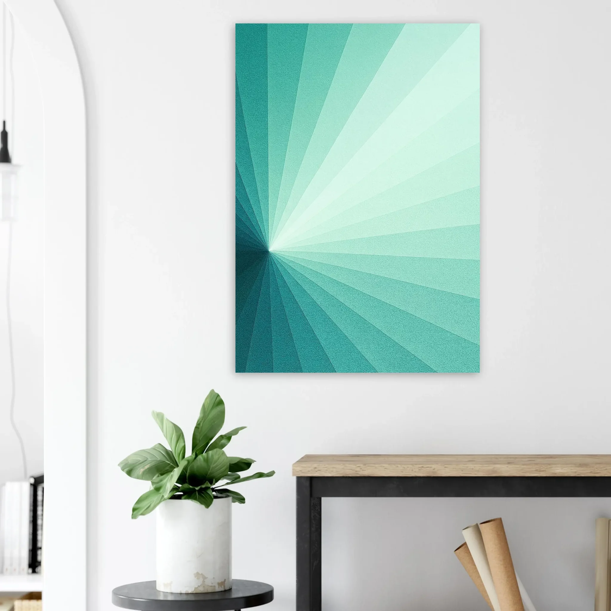 US Giclée Print Poster TURQUOISE RISE. Fine Art Wall Art with Archival Quality. Printed, packaged, and shipped in the US. Exclusive ColorVanta design.