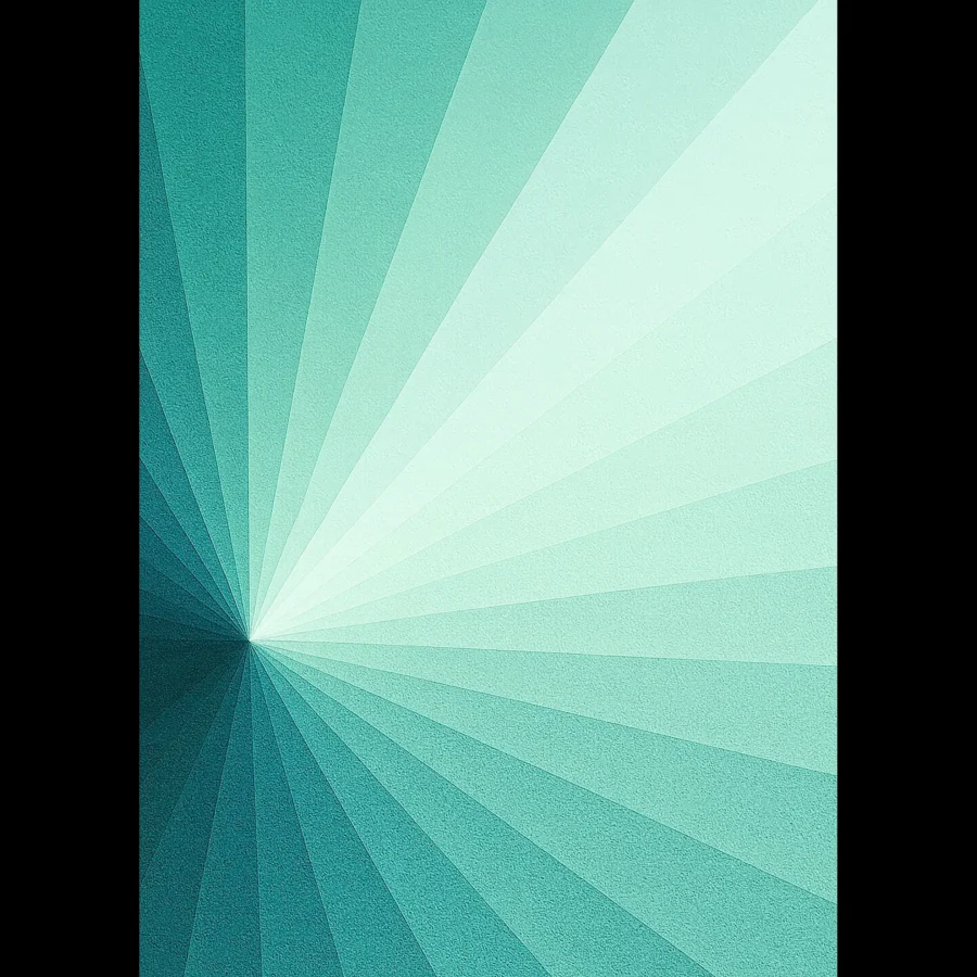 US Giclée Print Poster TURQUOISE RISE. Fine Art Wall Art with Archival Quality. Printed, packaged, and shipped in the US. Exclusive ColorVanta design.