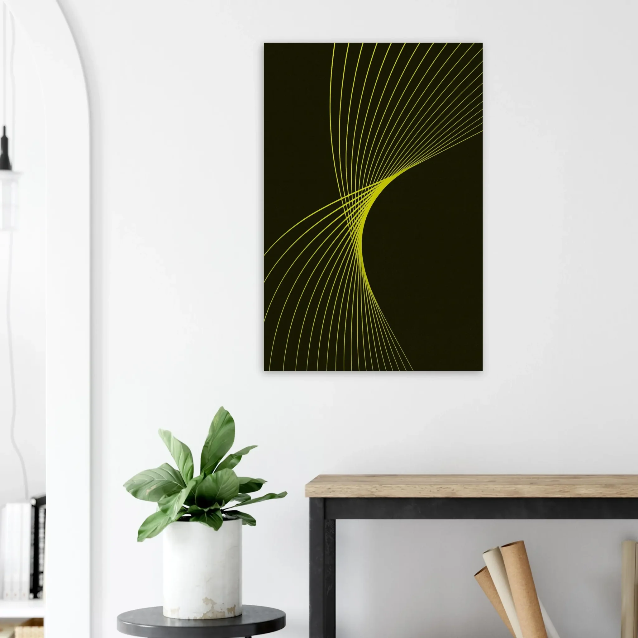 US Giclée Print Poster YELLOW FLUX. Fine Art Wall Art with Archival Quality. Printed, packaged, and shipped in the US. Exclusive ColorVanta design.