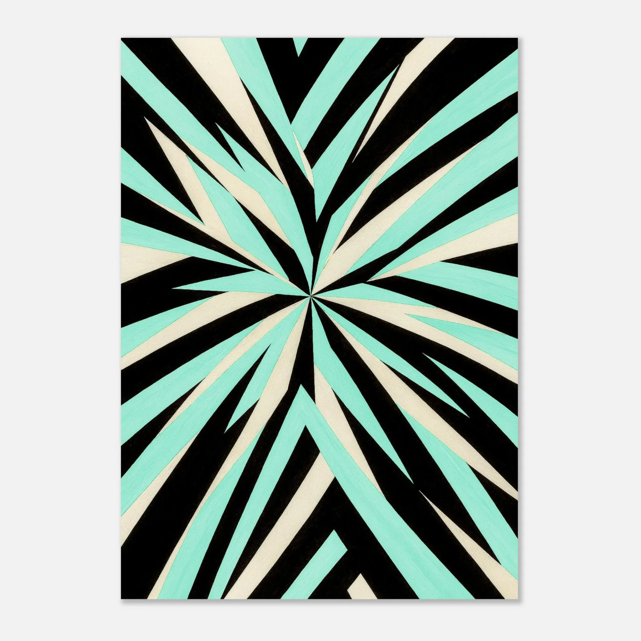 US Giclée Print Poster AQUA RAY. Fine Art Wall Art with Archival Quality. Printed, packaged, and shipped in the US. Exclusive ColorVanta design.