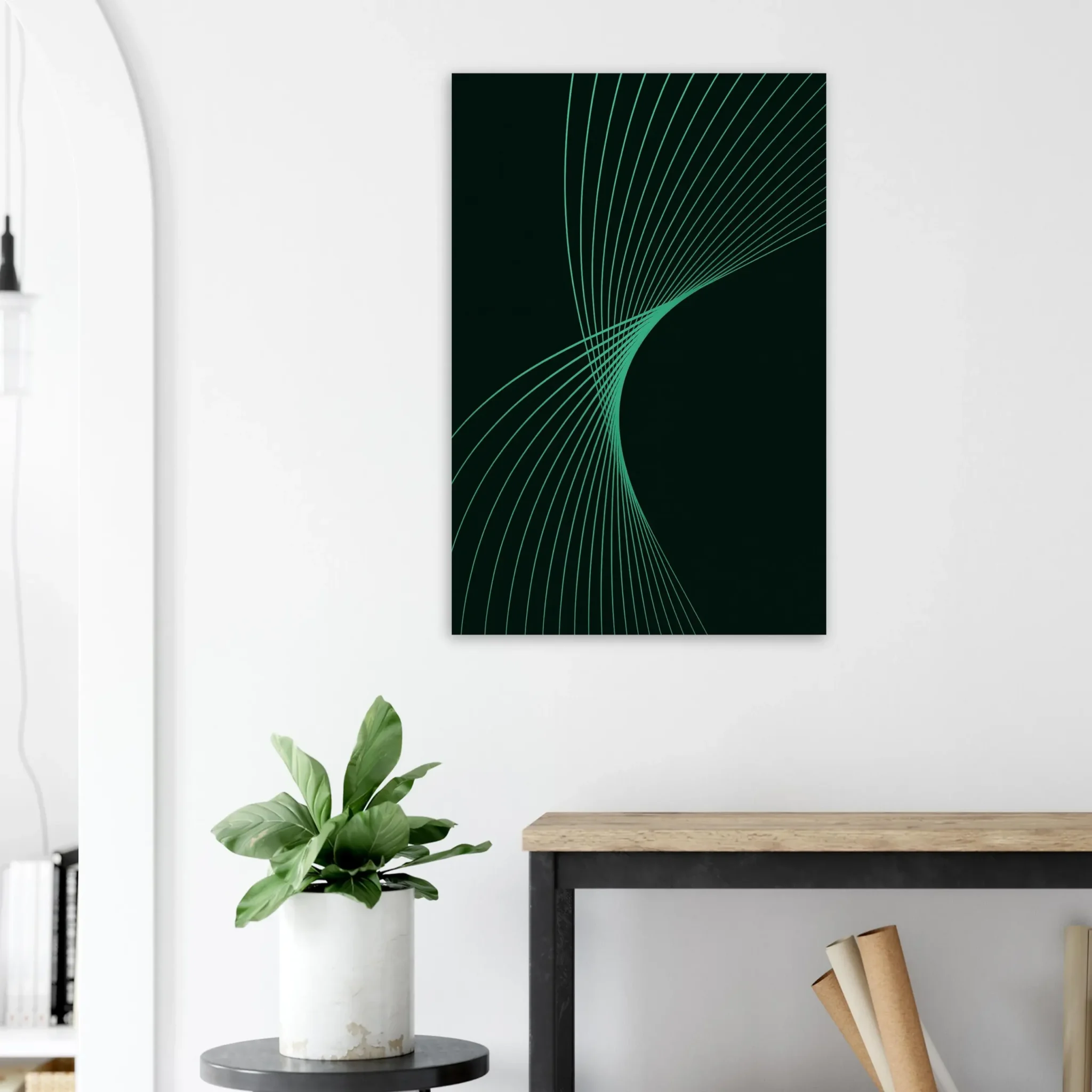 US Giclée Print Poster AQUAMARINE FLUX. Fine Art Wall Art with Archival Quality. Printed, packaged, and shipped in the US. Exclusive ColorVanta design.