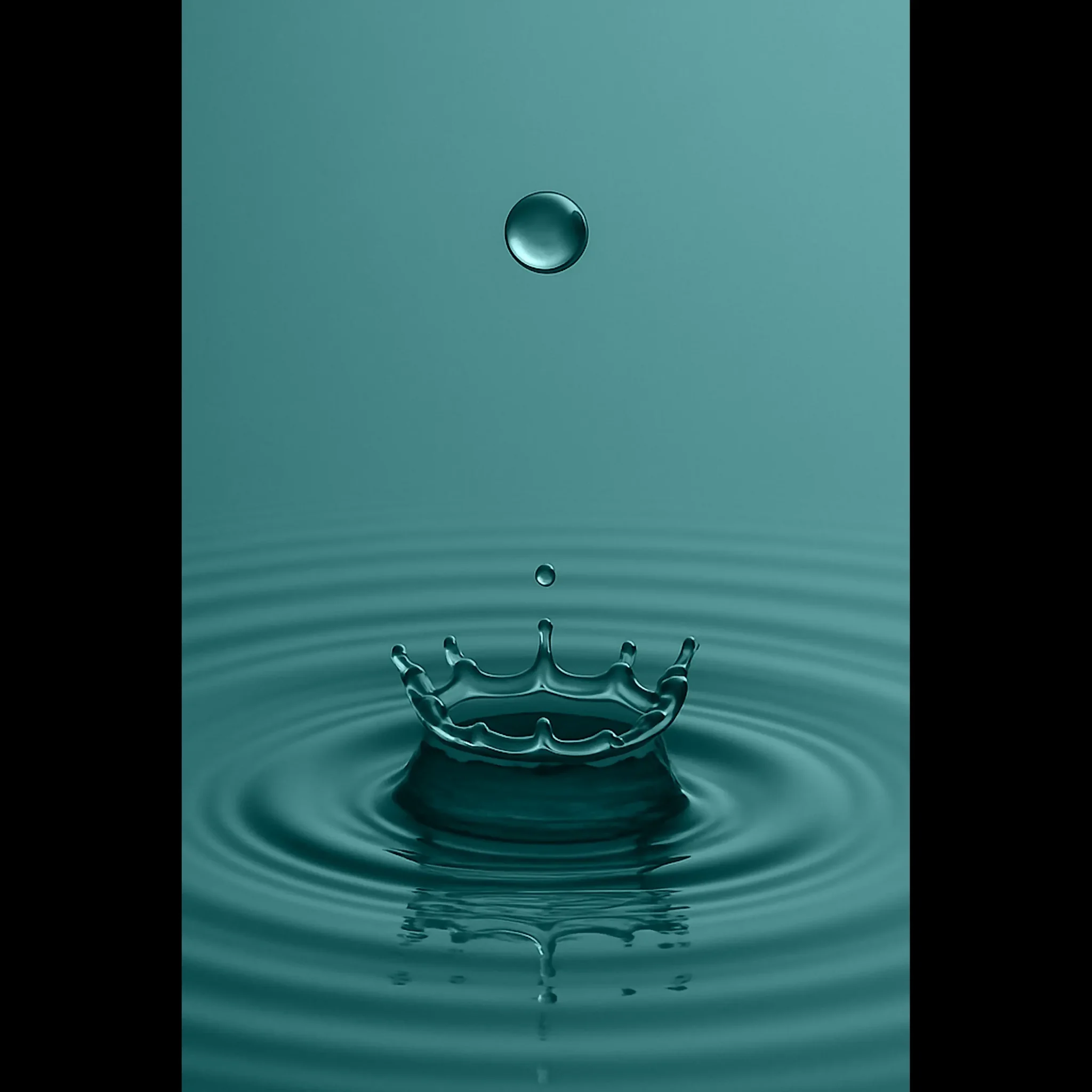 US Giclée Print Poster DROP OF CADET BLUE. Fine Art Wall Art with Archival Quality. Printed, packaged, and shipped in the US. Exclusive ColorVanta design.