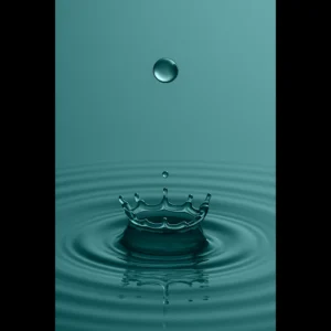 US Giclée Print Poster DROP OF CADET BLUE. Fine Art Wall Art with Archival Quality. Printed, packaged, and shipped in the US. Exclusive ColorVanta design.