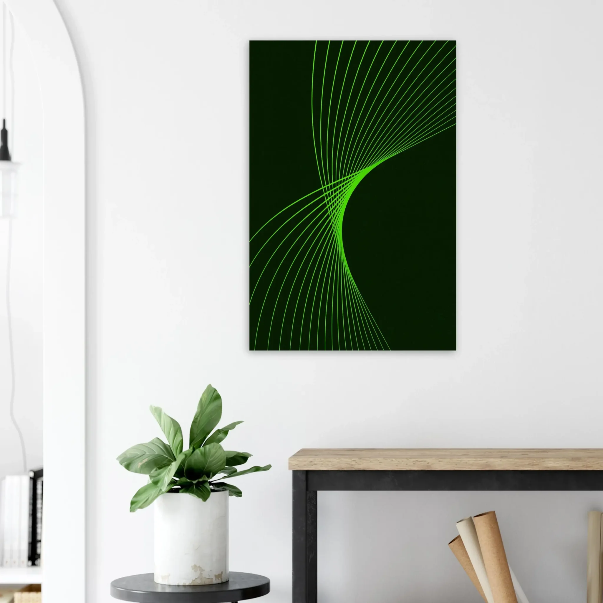 US Giclée Print Poster CHARTREUSE FLUX. Fine Art Wall Art with Archival Quality. Printed, packaged, and shipped in the US. Exclusive ColorVanta design.