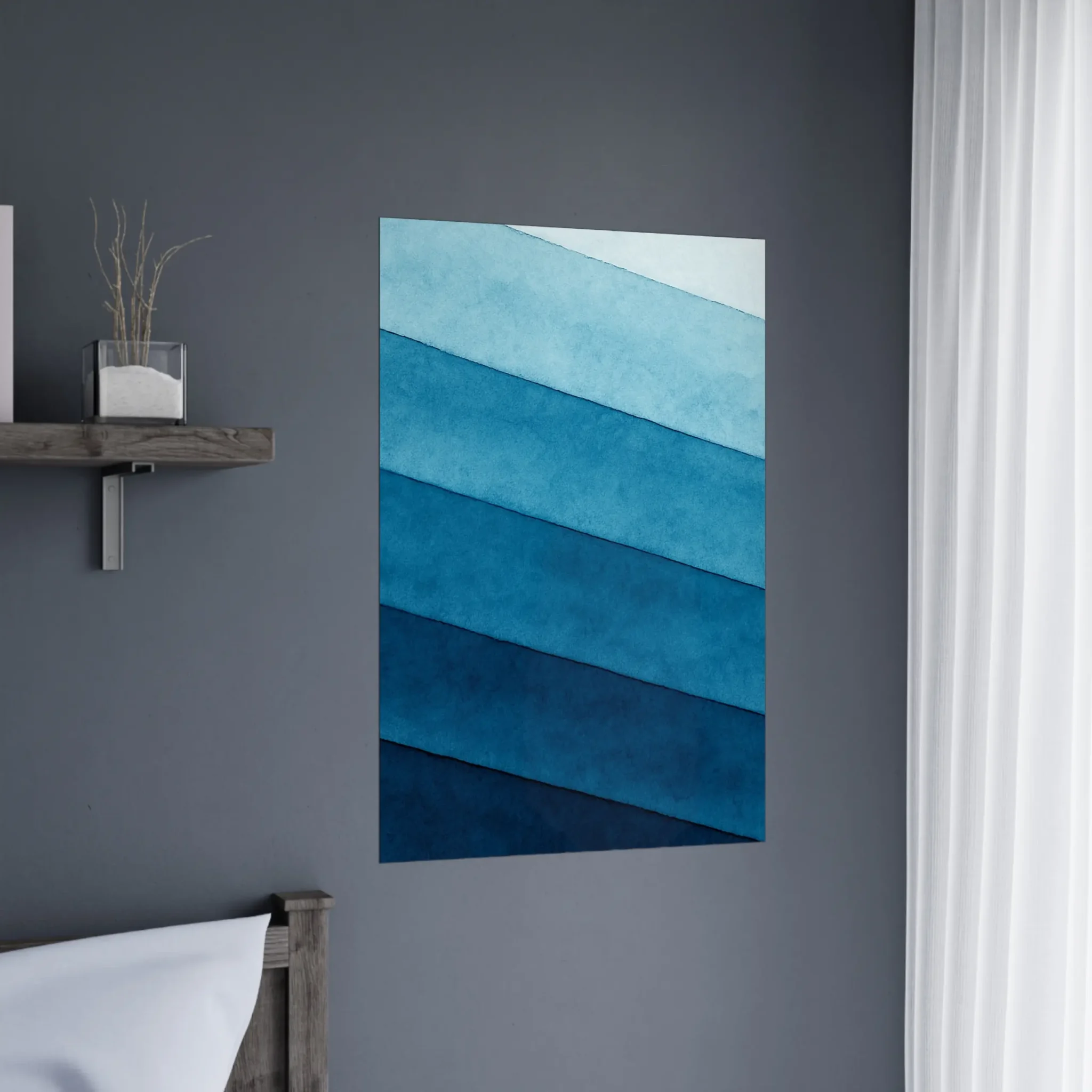US Giclée Print Poster CIRCADIAN BLUE. Fine Art Wall Art with Archival Quality. Printed, packaged, and shipped in the US. Exclusive ColorVanta design.