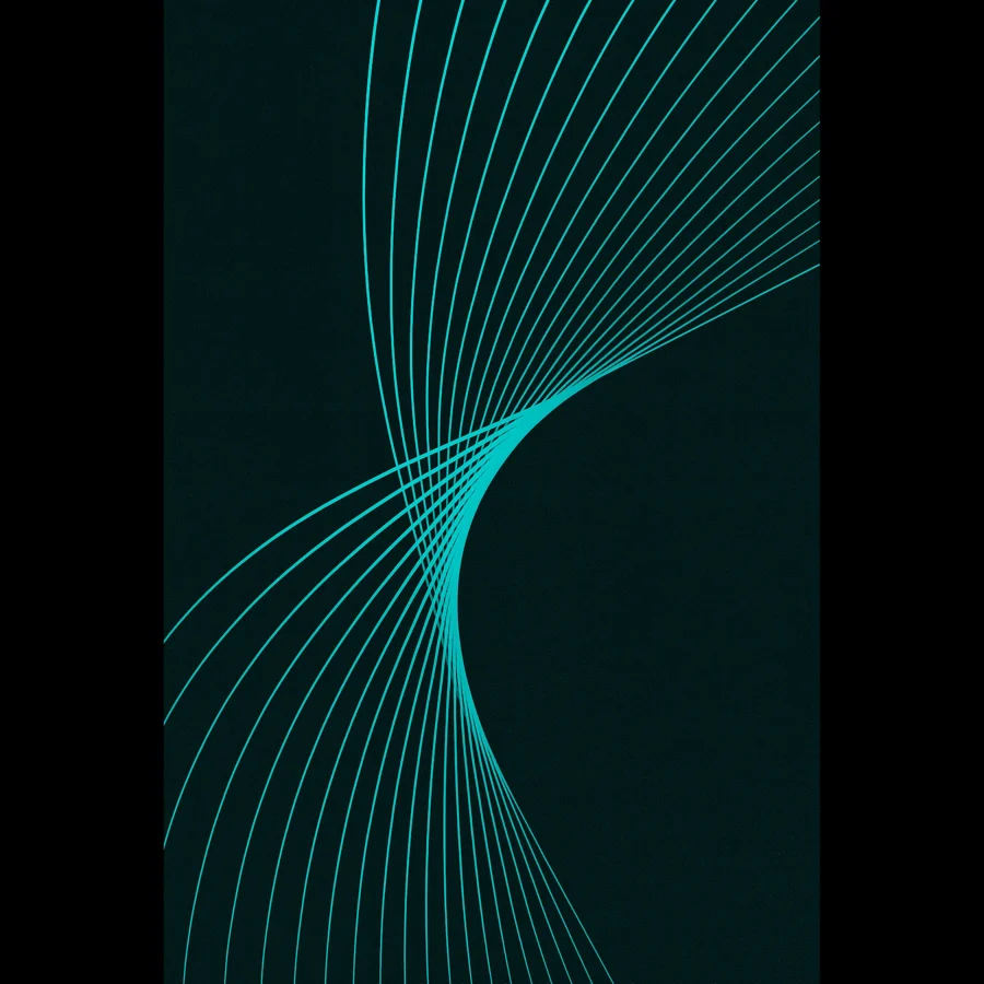 US Giclée Print Poster CYAN FLUX. Fine Art Wall Art with Archival Quality. Printed, packaged, and shipped in the US. Exclusive ColorVanta design.