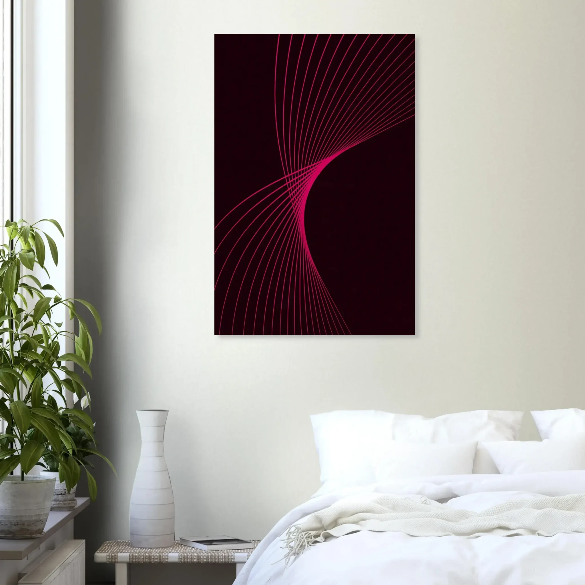 US Giclée Print Poster DEEP PINK FLUX. Fine Art Wall Art with Archival Quality. Printed, packaged, and shipped in the US. Exclusive ColorVanta design.
