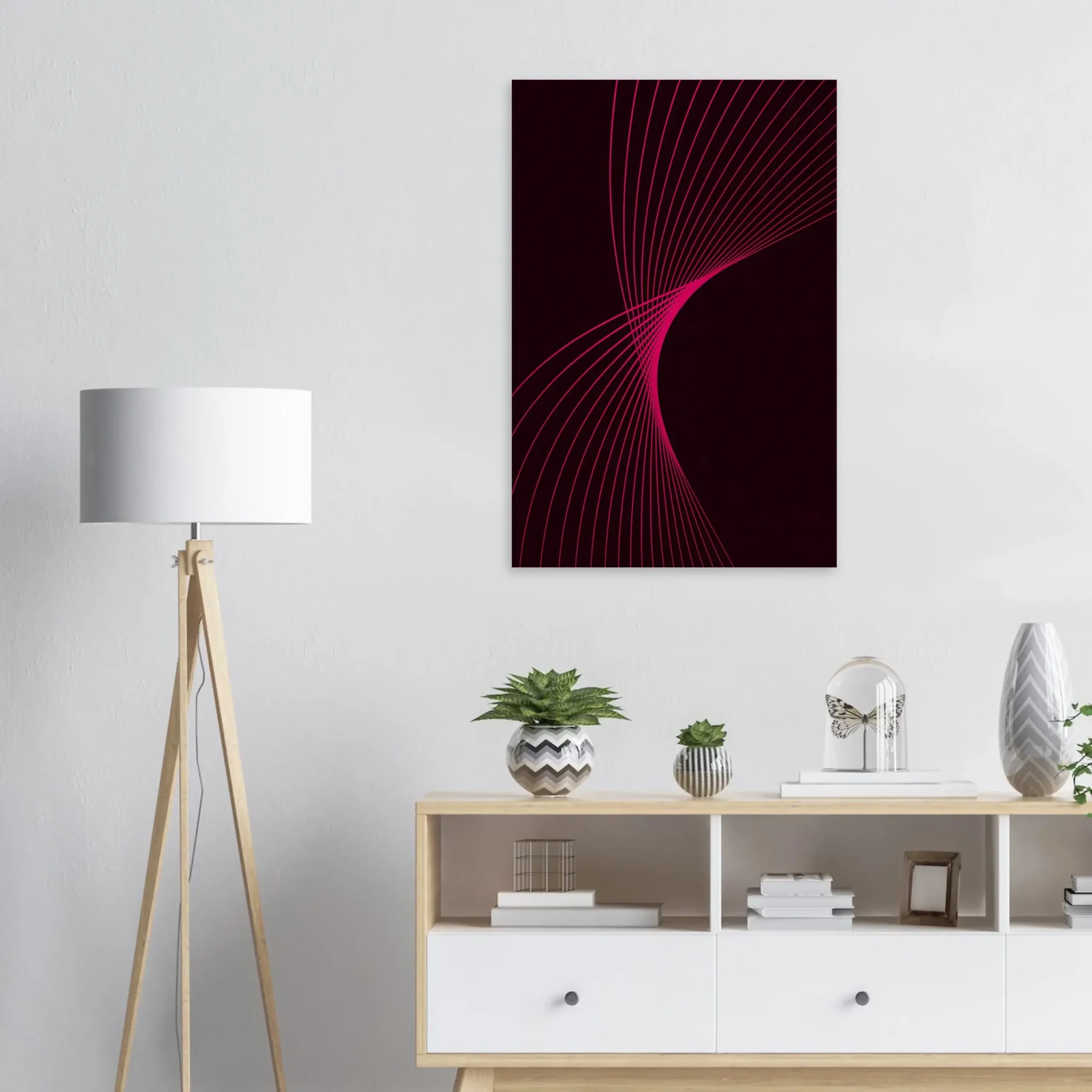 US Giclée Print Poster DEEP PINK FLUX. Fine Art Wall Art with Archival Quality. Printed, packaged, and shipped in the US. Exclusive ColorVanta design.