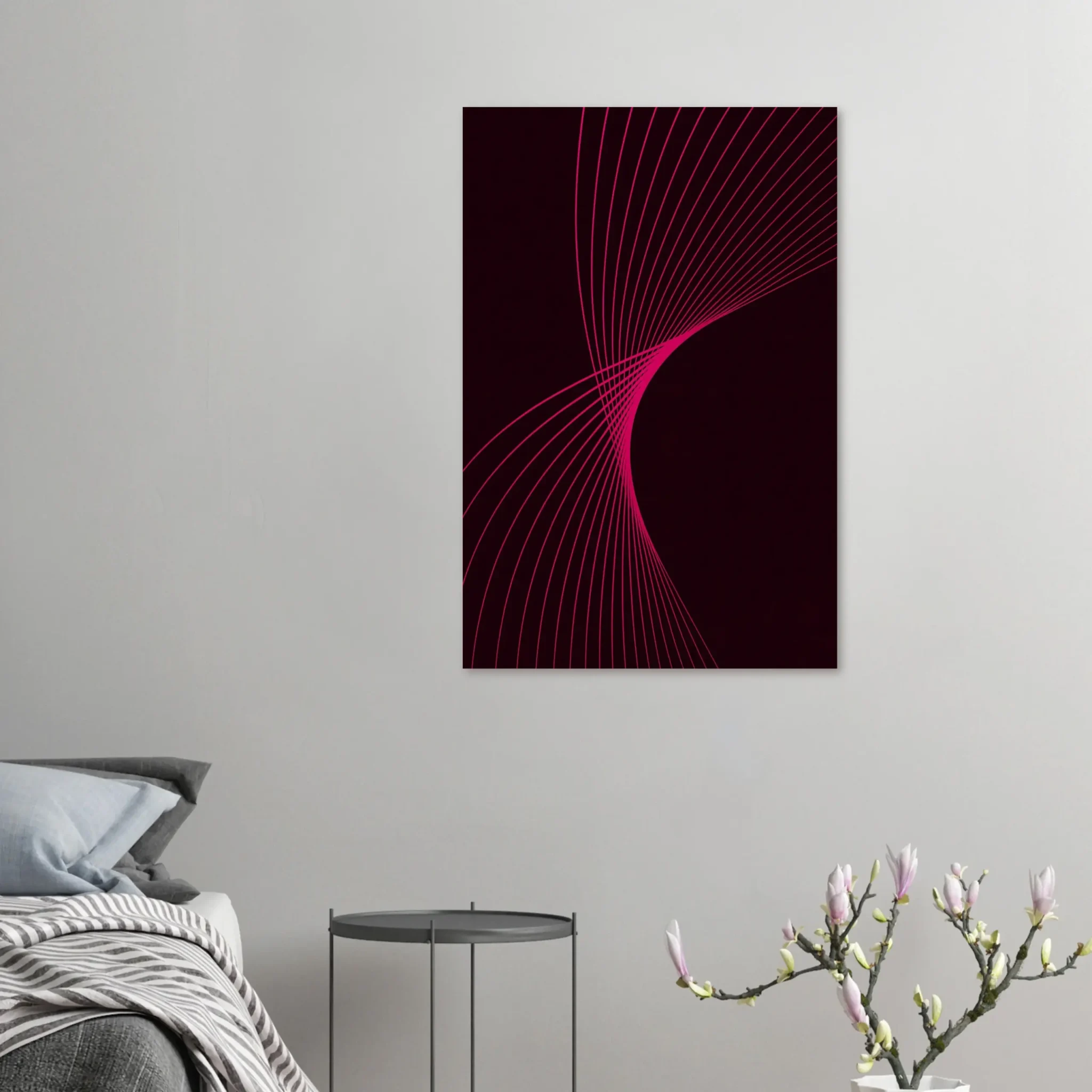 US Giclée Print Poster DEEP PINK FLUX. Fine Art Wall Art with Archival Quality. Printed, packaged, and shipped in the US. Exclusive ColorVanta design.