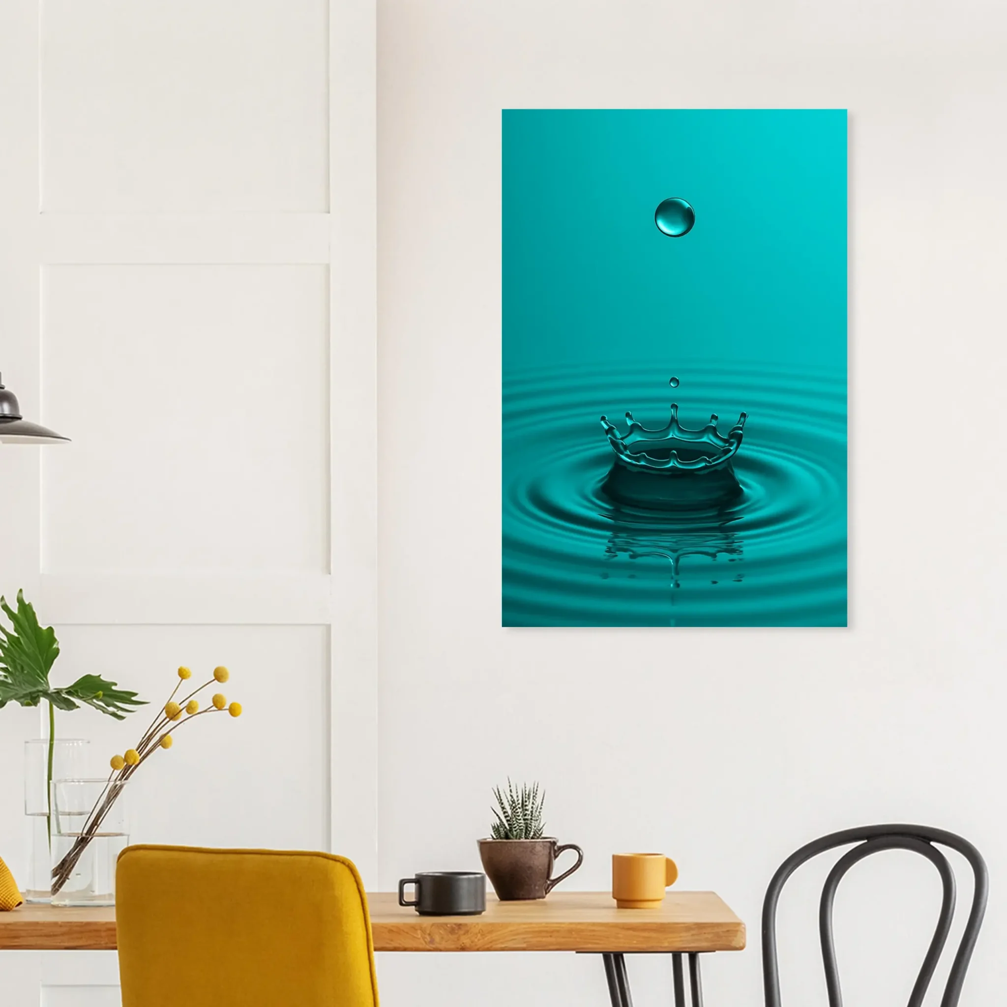 US Giclée Print Poster DROP OF DARK TURQUOISE. Fine Art Wall Art with Archival Quality. Exclusive ColorVanta design.