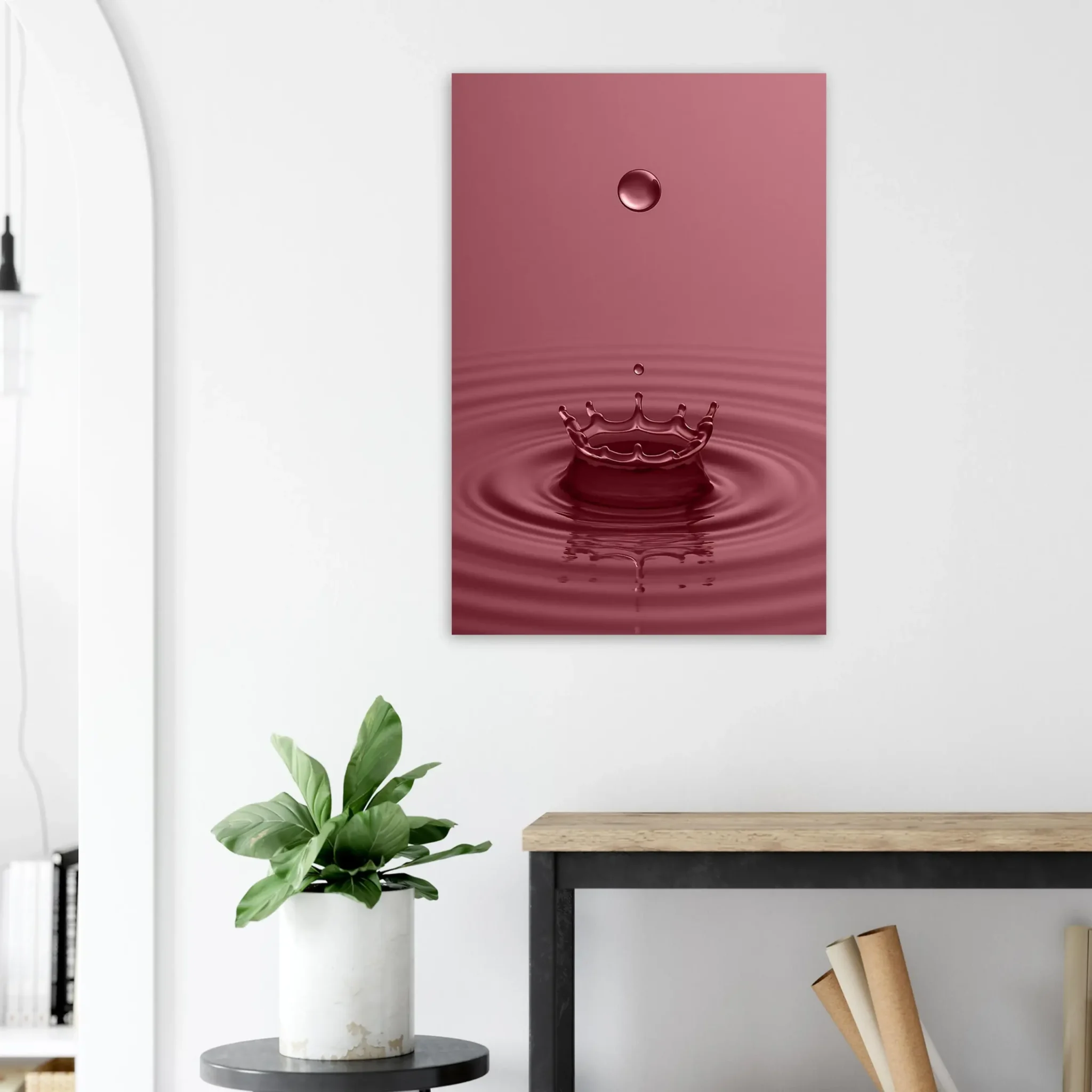 US Giclée Print Poster DROP OF LIGHT PINK. Fine Art Wall Art with Archival Quality. Printed, packaged, and shipped in the US. Exclusive ColorVanta design.