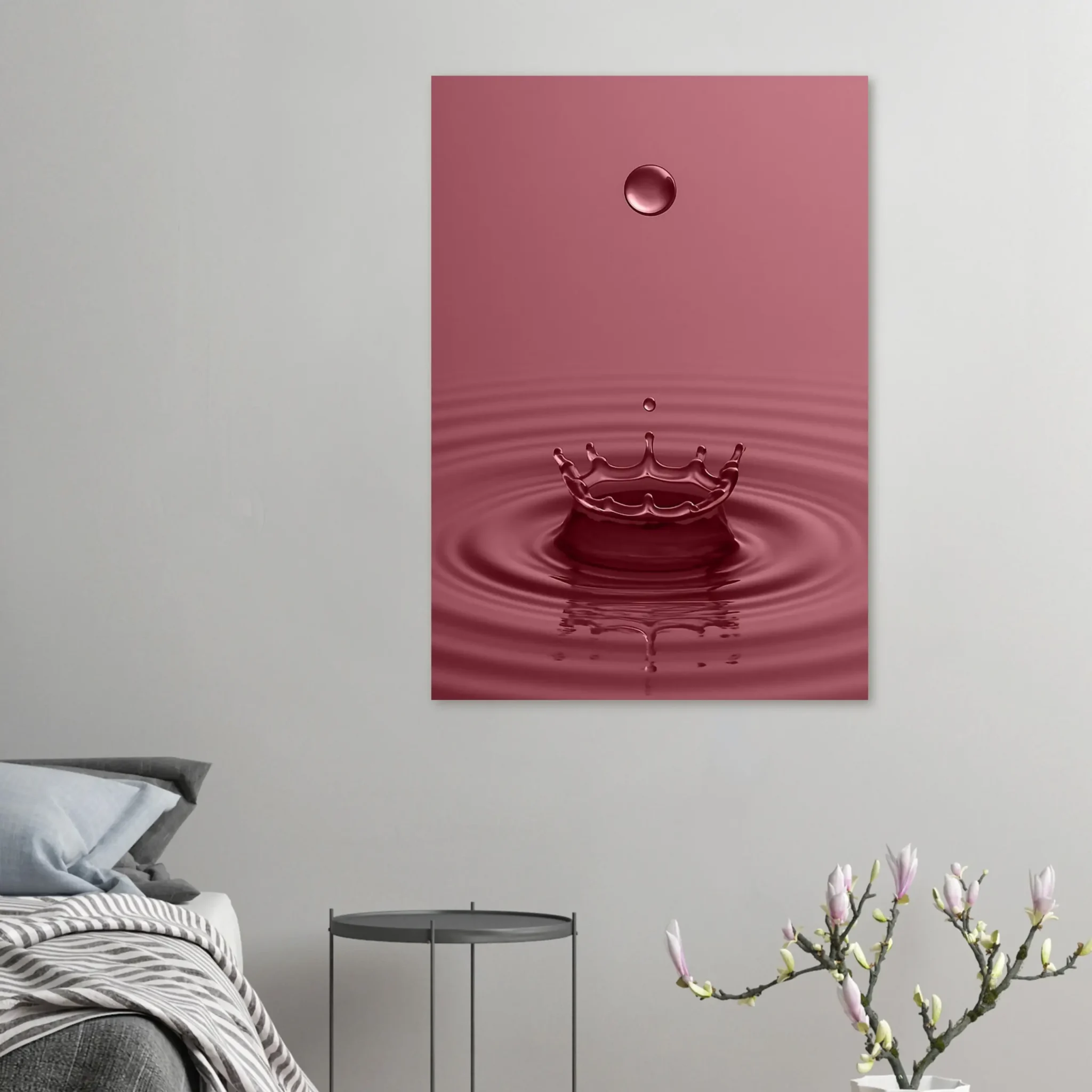 US Giclée Print Poster DROP OF LIGHT PINK. Fine Art Wall Art with Archival Quality. Printed, packaged, and shipped in the US. Exclusive ColorVanta design.