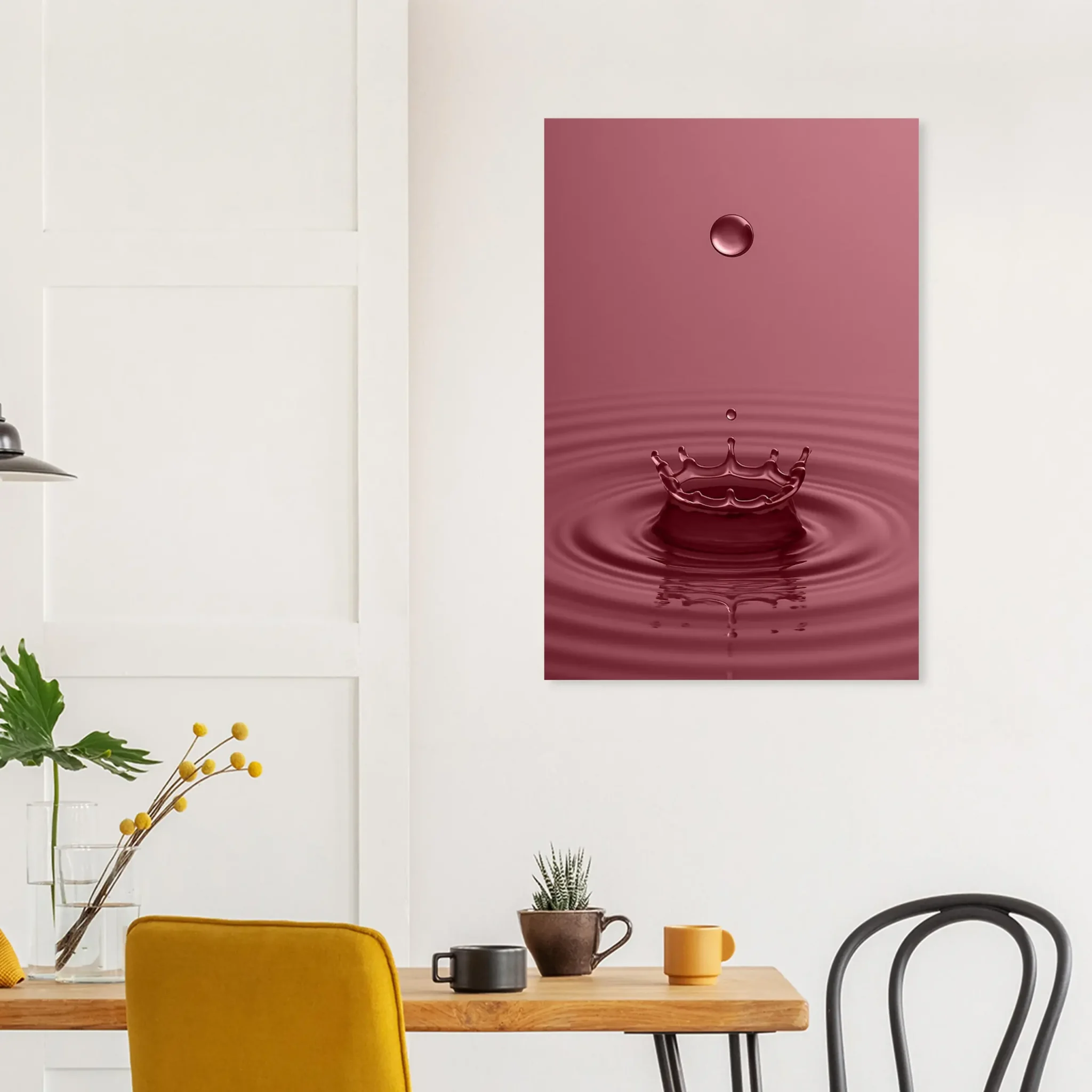 US Giclée Print Poster DROP OF LIGHT PINK. Fine Art Wall Art with Archival Quality. Exclusive ColorVanta design.
