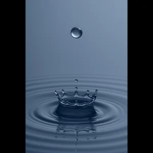 US Giclée Print Poster DROP OF LIGHT STEEL BLUE. Fine Art Wall Art with Archival Quality. Printed, packaged, and shipped in the US. Exclusive ColorVanta design.