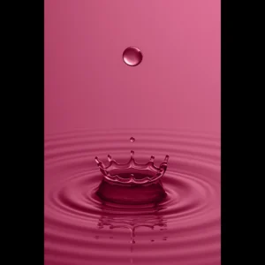 US Giclée Print Poster DROP OF PALE VIOLET RED. Fine Art Wall Art with Archival Quality. Printed, packaged, and shipped in the US. Exclusive ColorVanta design.