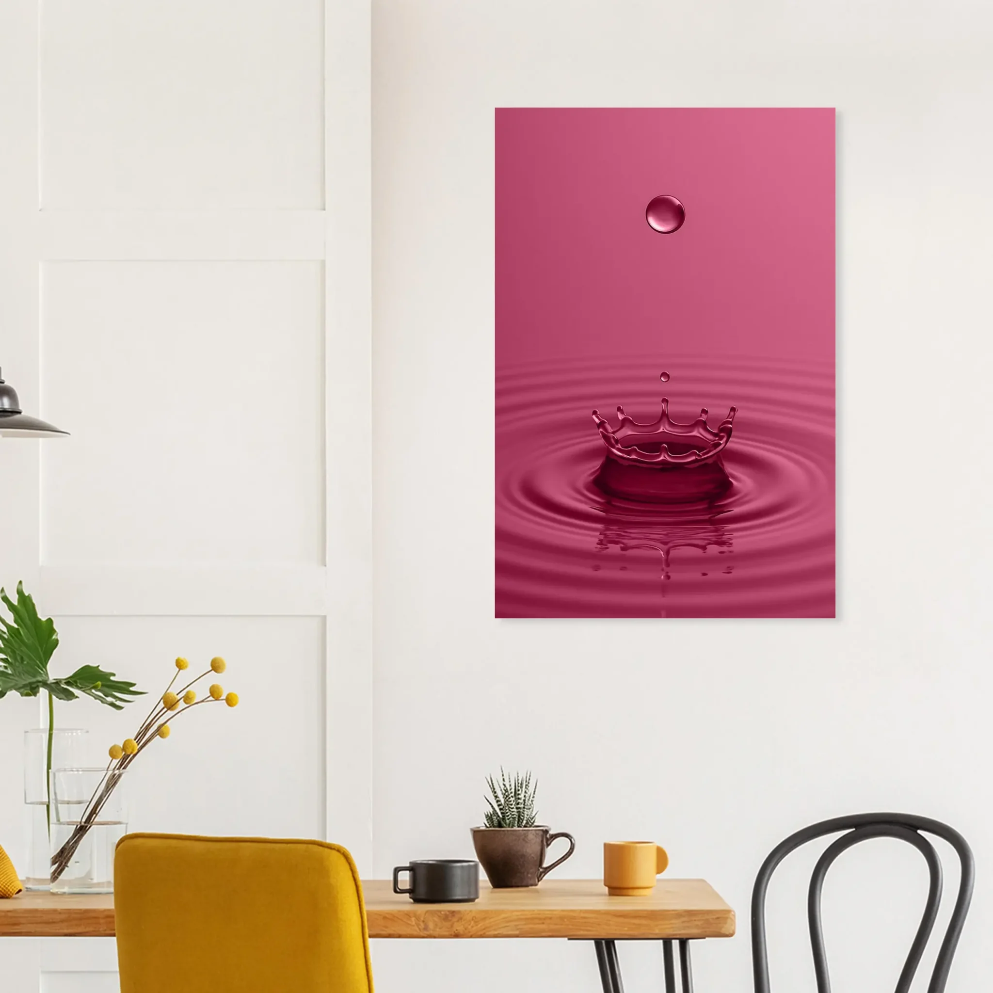 US Giclée Print Poster DROP OF PALE VIOLET RED. Fine Art Wall Art with Archival Quality. Exclusive ColorVanta design.