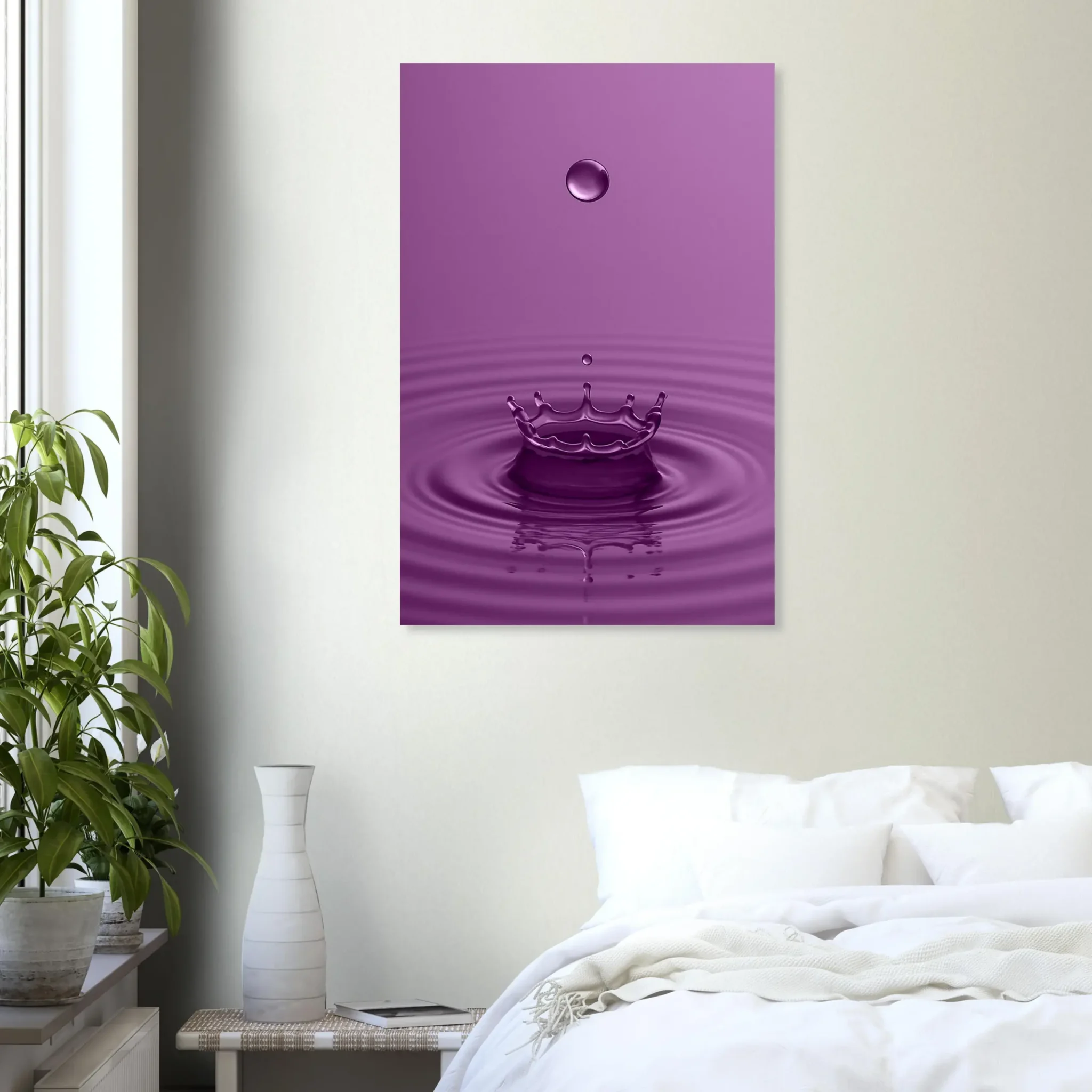 US Giclée Print Poster DROP OF PLUM. Fine Art Wall Art with Archival Quality. Printed, packaged, and shipped in the US. Exclusive ColorVanta design.