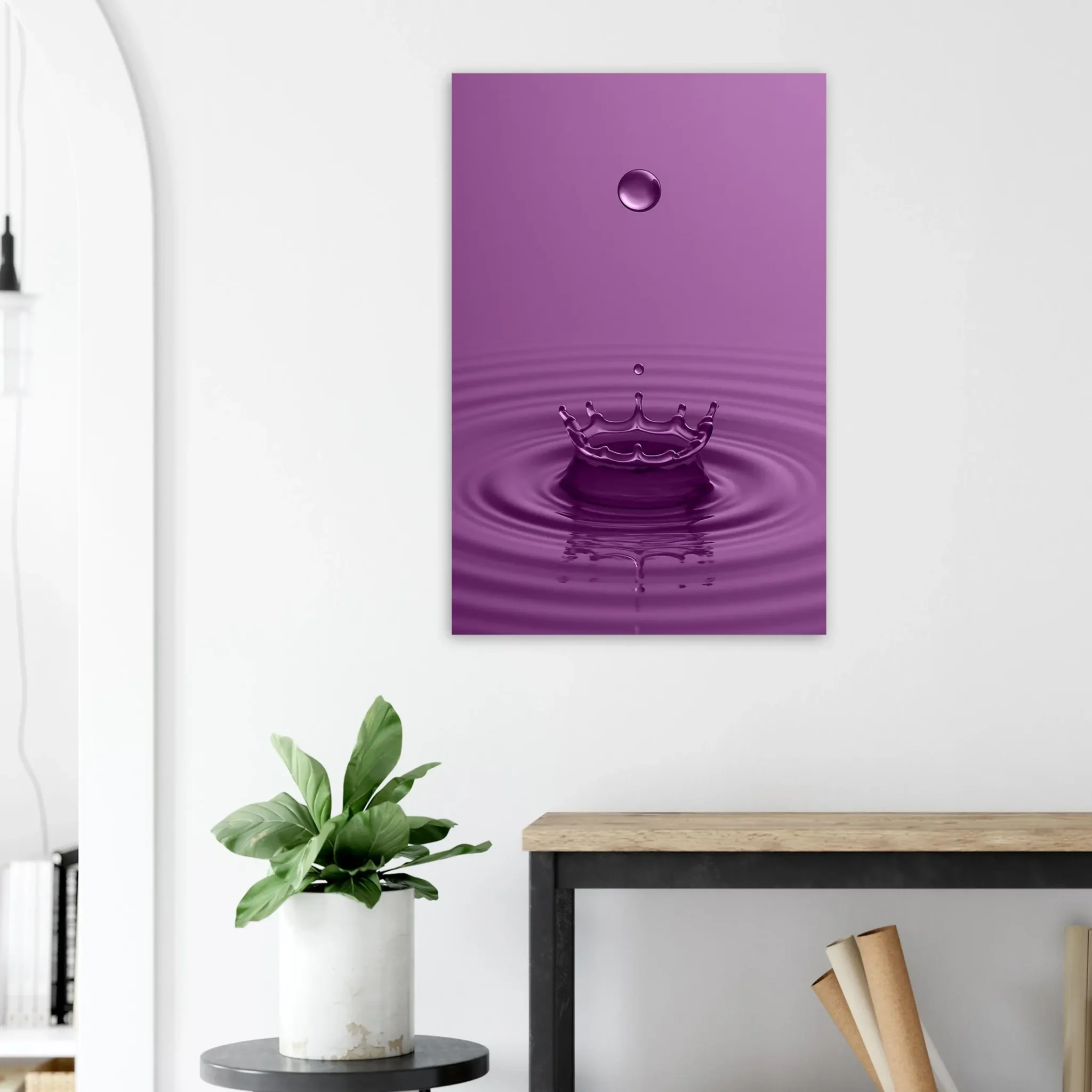 US Giclée Print Poster DROP OF PLUM. Fine Art Wall Art with Archival Quality. Printed, packaged, and shipped in the US. Exclusive ColorVanta design.