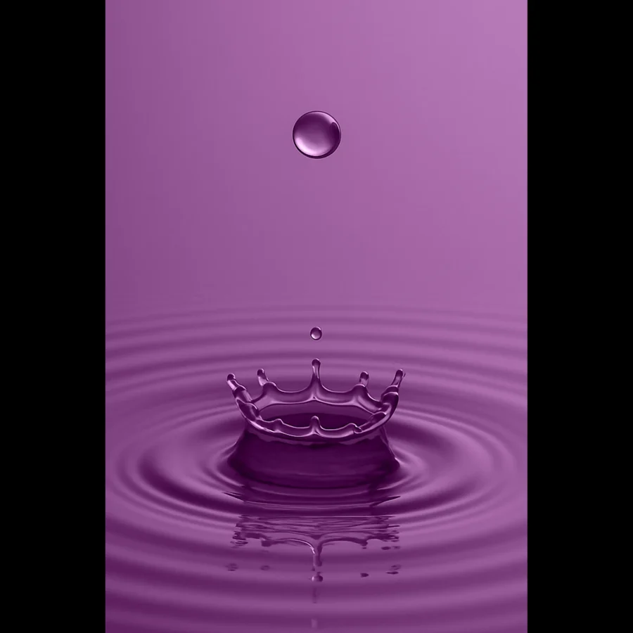 US Giclée Print Poster DROP OF PLUM. Fine Art Wall Art with Archival Quality. Printed, packaged, and shipped in the US. Exclusive ColorVanta design.