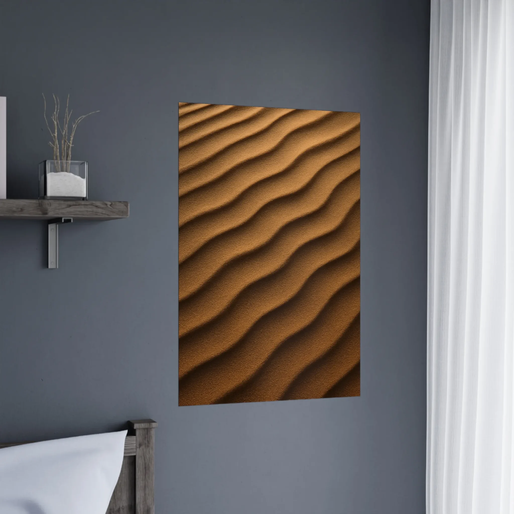 US Giclée Print Poster DUNE OF SANDY BROWN. Fine Art Wall Art with Archival Quality. Printed, packaged, and shipped in the US. Exclusive ColorVanta design.