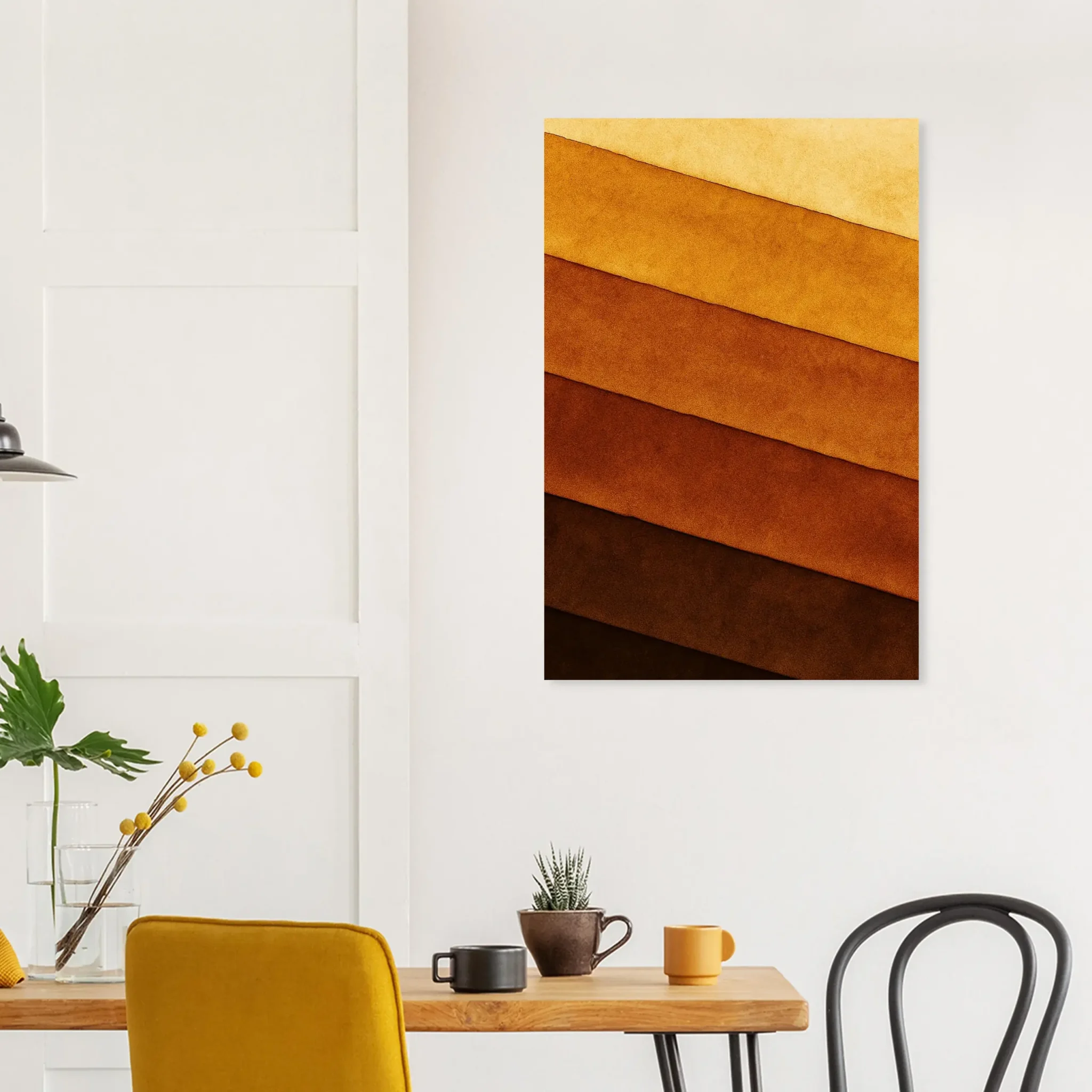 US Giclée Print Poster OCHRE DEPTHS. Fine Art Wall Art with Archival Quality. Printed, packaged, and shipped in the US. Exclusive ColorVanta design.