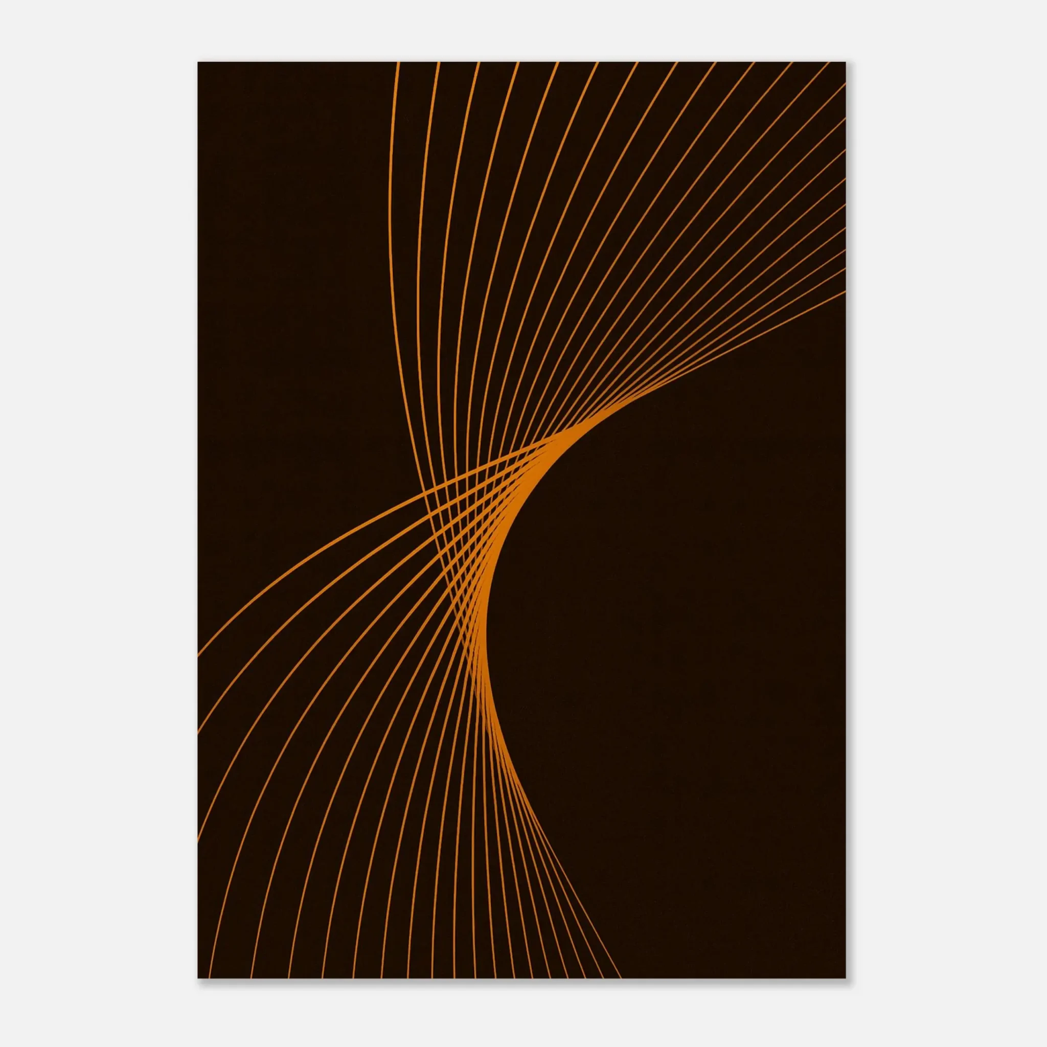 US Giclée Print Poster ORANGE FLUX. Fine Art Wall Art with Archival Quality. Printed, packaged, and shipped in the US. Exclusive ColorVanta design.