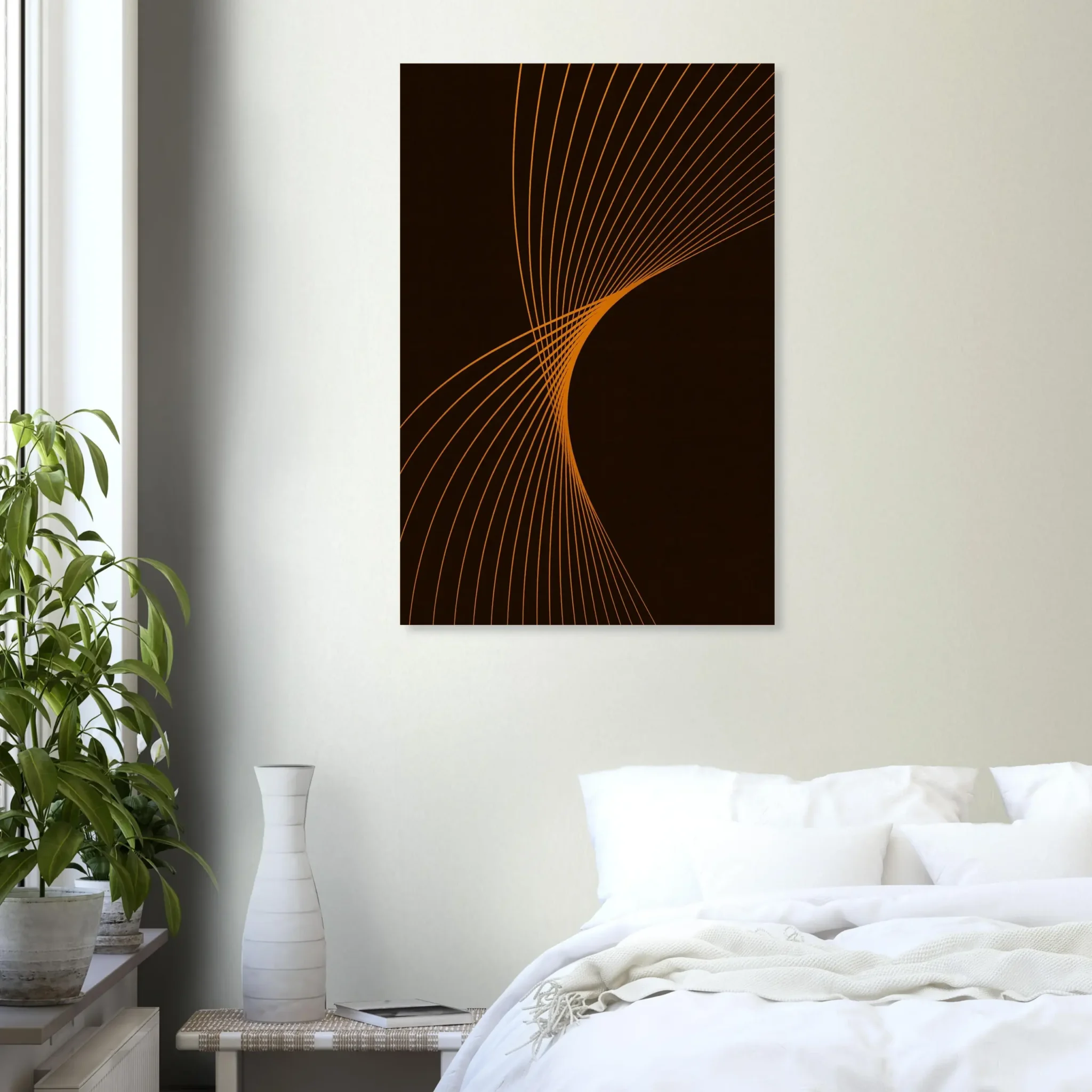 US Giclée Print Poster ORANGE FLUX. Fine Art Wall Art with Archival Quality. Printed, packaged, and shipped in the US. Exclusive ColorVanta design.