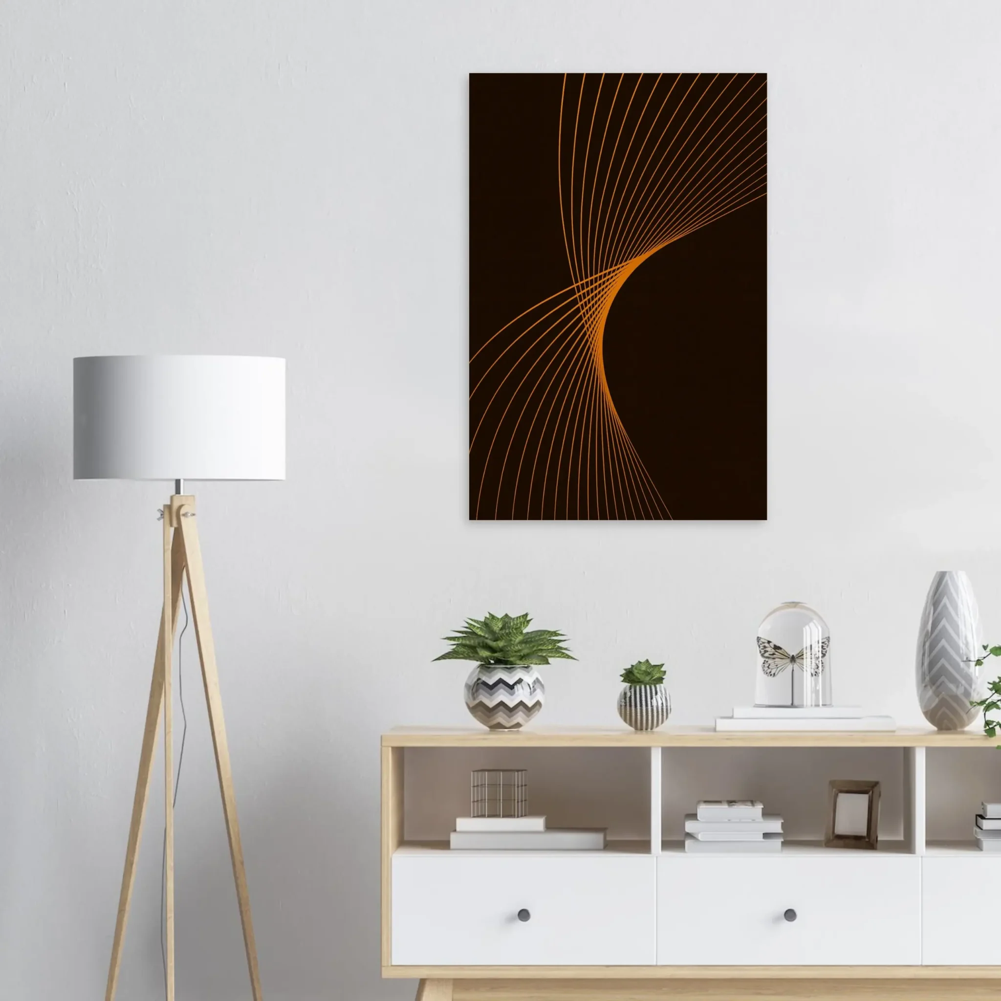 US Giclée Print Poster ORANGE FLUX. Fine Art Wall Art with Archival Quality. Printed, packaged, and shipped in the US. Exclusive ColorVanta design.