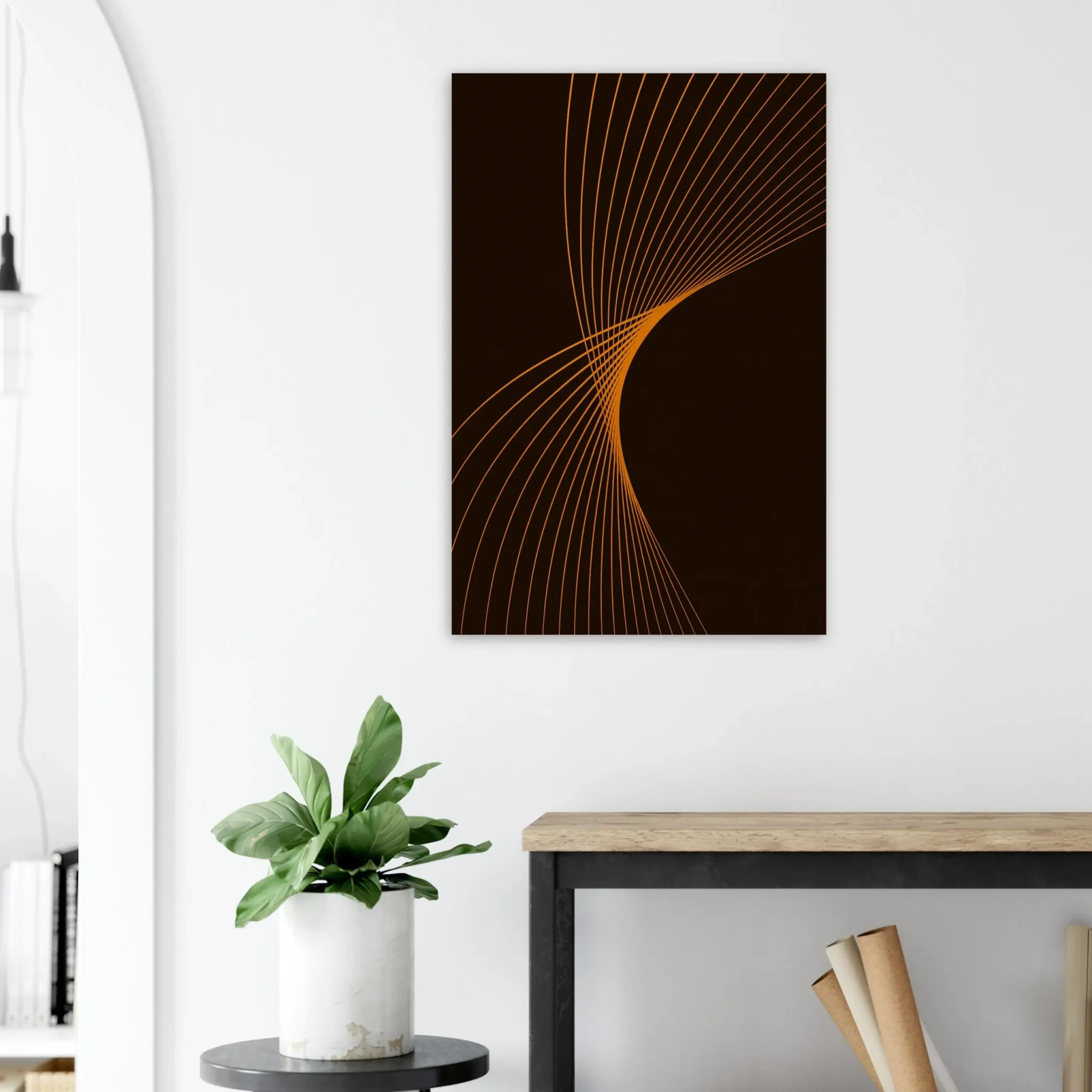 US Giclée Print Poster ORANGE FLUX. Fine Art Wall Art with Archival Quality. Printed, packaged, and shipped in the US. Exclusive ColorVanta design.