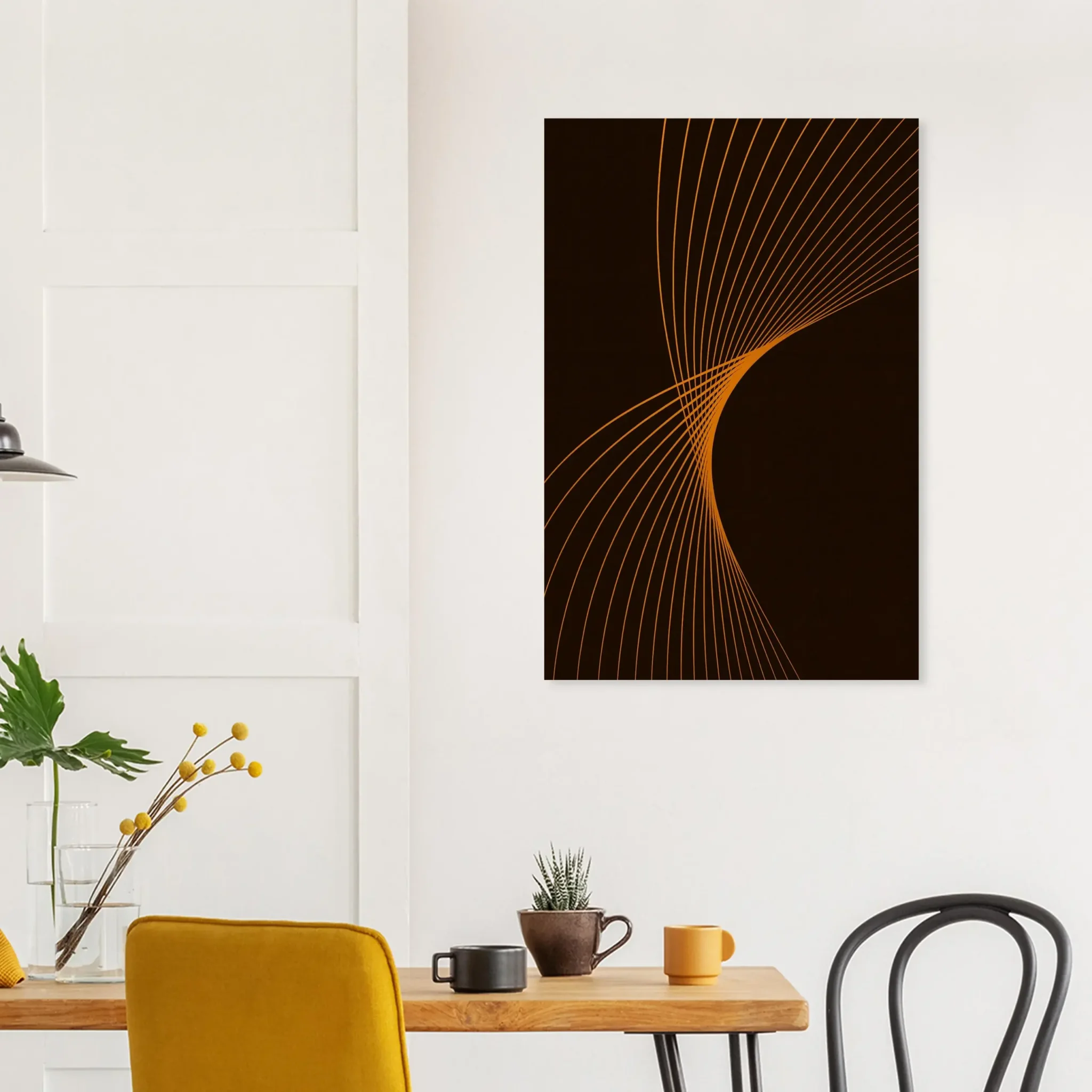 US Giclée Print Poster ORANGE FLUX. Fine Art Wall Art with Archival Quality. Printed, packaged, and shipped in the US. Exclusive ColorVanta design.