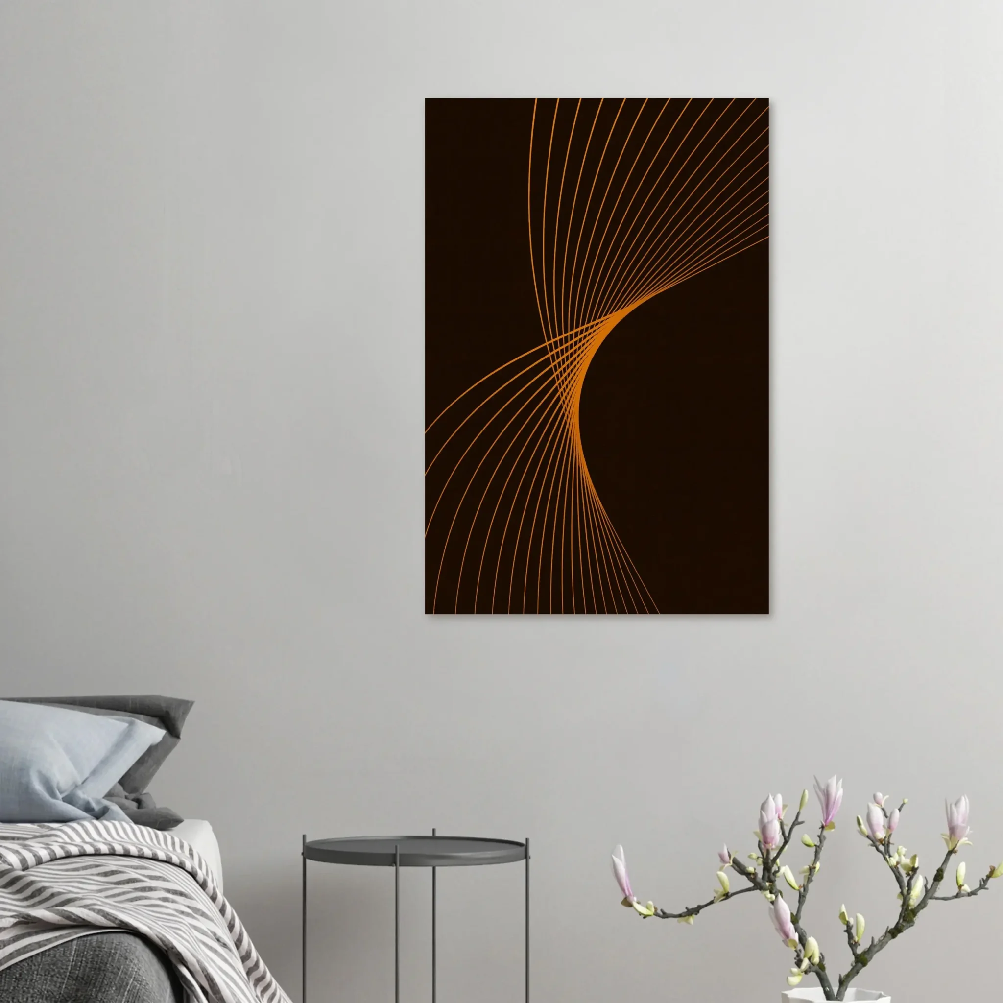 US Giclée Print Poster ORANGE FLUX. Fine Art Wall Art with Archival Quality. Printed, packaged, and shipped in the US. Exclusive ColorVanta design.