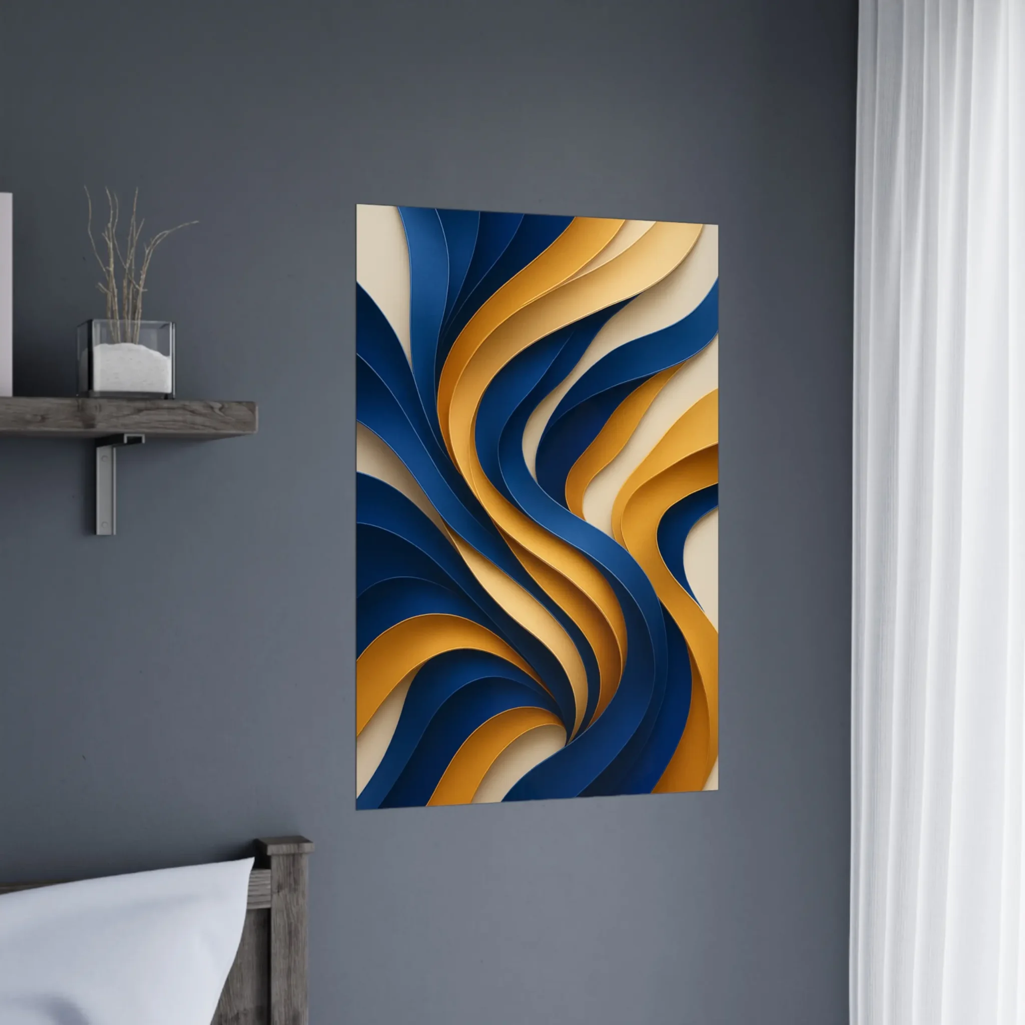 US Giclée Print Poster RIBBONS OF BRASS. Fine Art Wall Art with Archival Quality. Exclusive ColorVanta design.