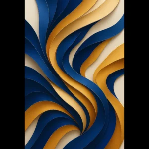 US Giclée Print Poster RIBBONS OF BRASS. Fine Art Wall Art with Archival Quality. Exclusive ColorVanta design.