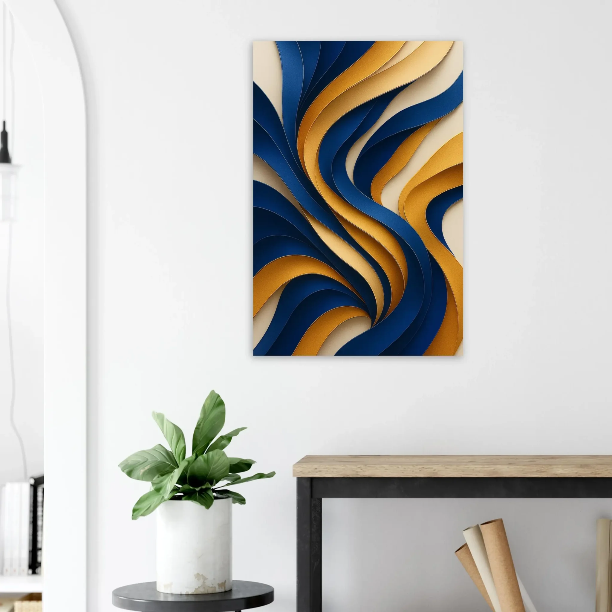 US Giclée Print Poster RIBBONS OF BRASS. Fine Art Wall Art with Archival Quality. Exclusive ColorVanta design.