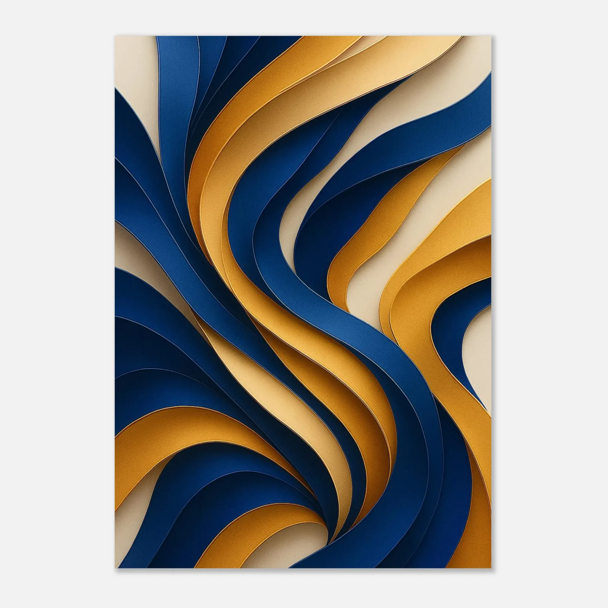 US Giclée Print Poster RIBBONS OF BRASS. Fine Art Wall Art with Archival Quality. Exclusive ColorVanta design.