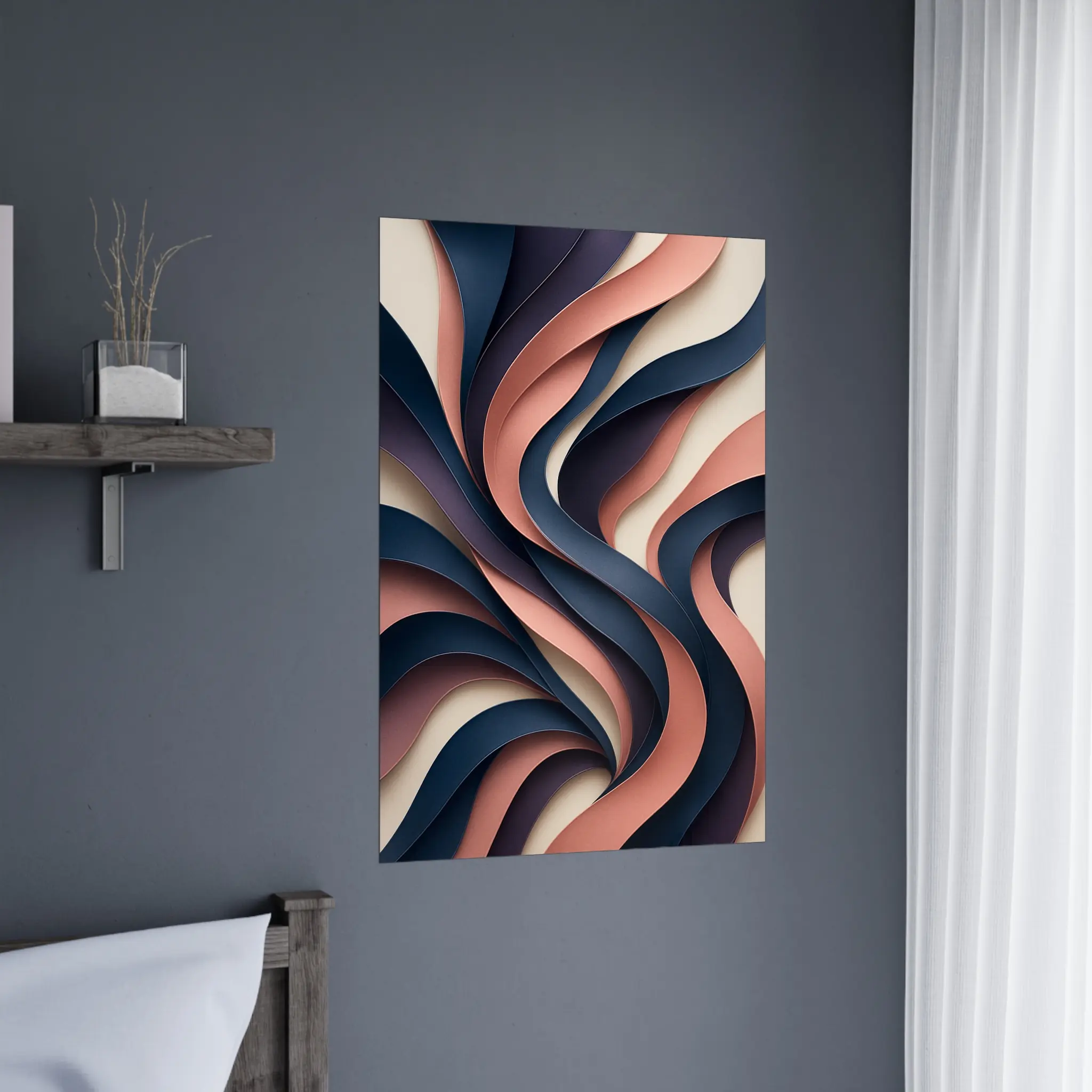 US Giclée Print Poster RIBBONS OF DUSK. Fine Art Wall Art with Archival Quality. Exclusive ColorVanta design.