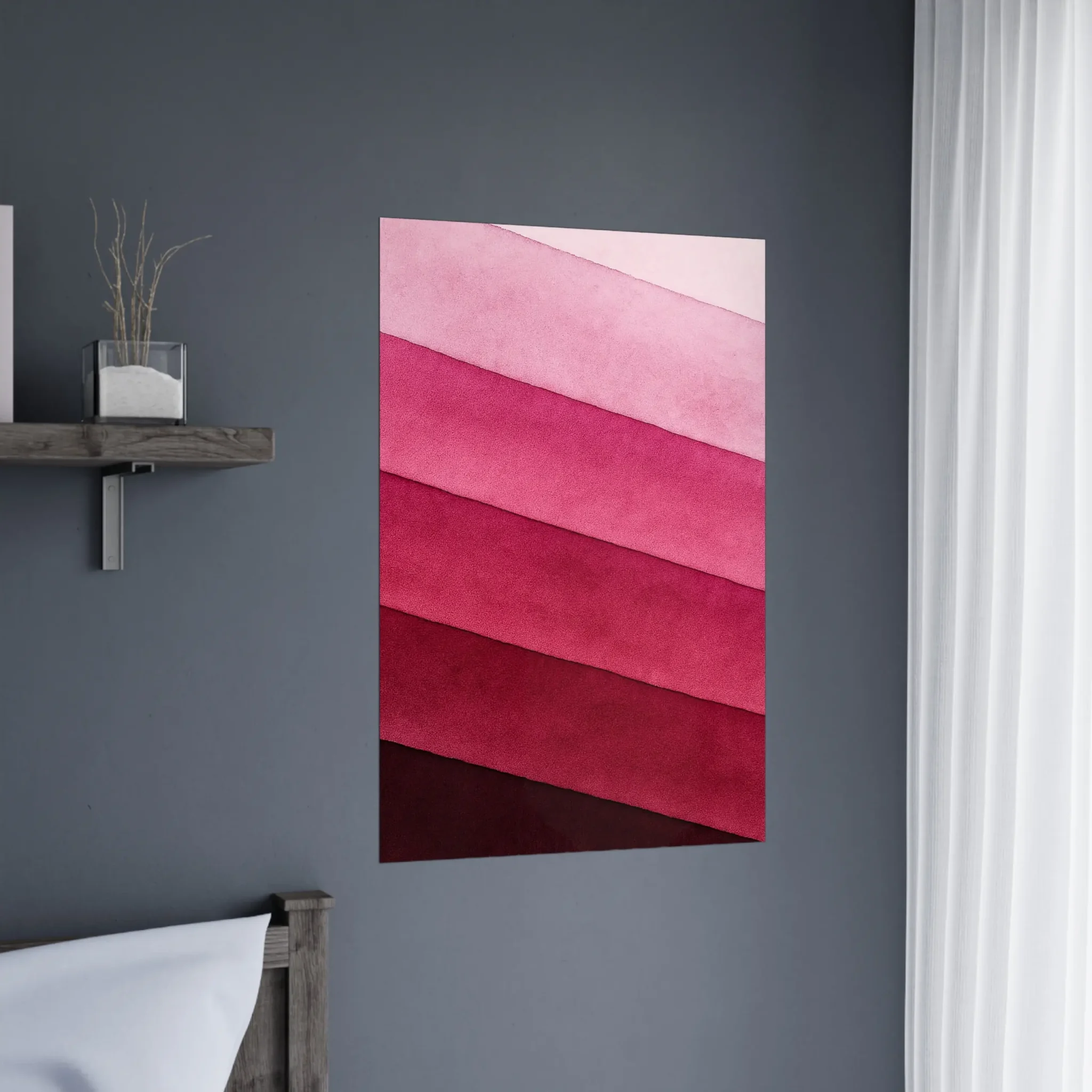 US Giclée Print Poster ROSEFADE. Fine Art Wall Art with Archival Quality. Printed, packaged, and shipped in the US. Exclusive ColorVanta design.