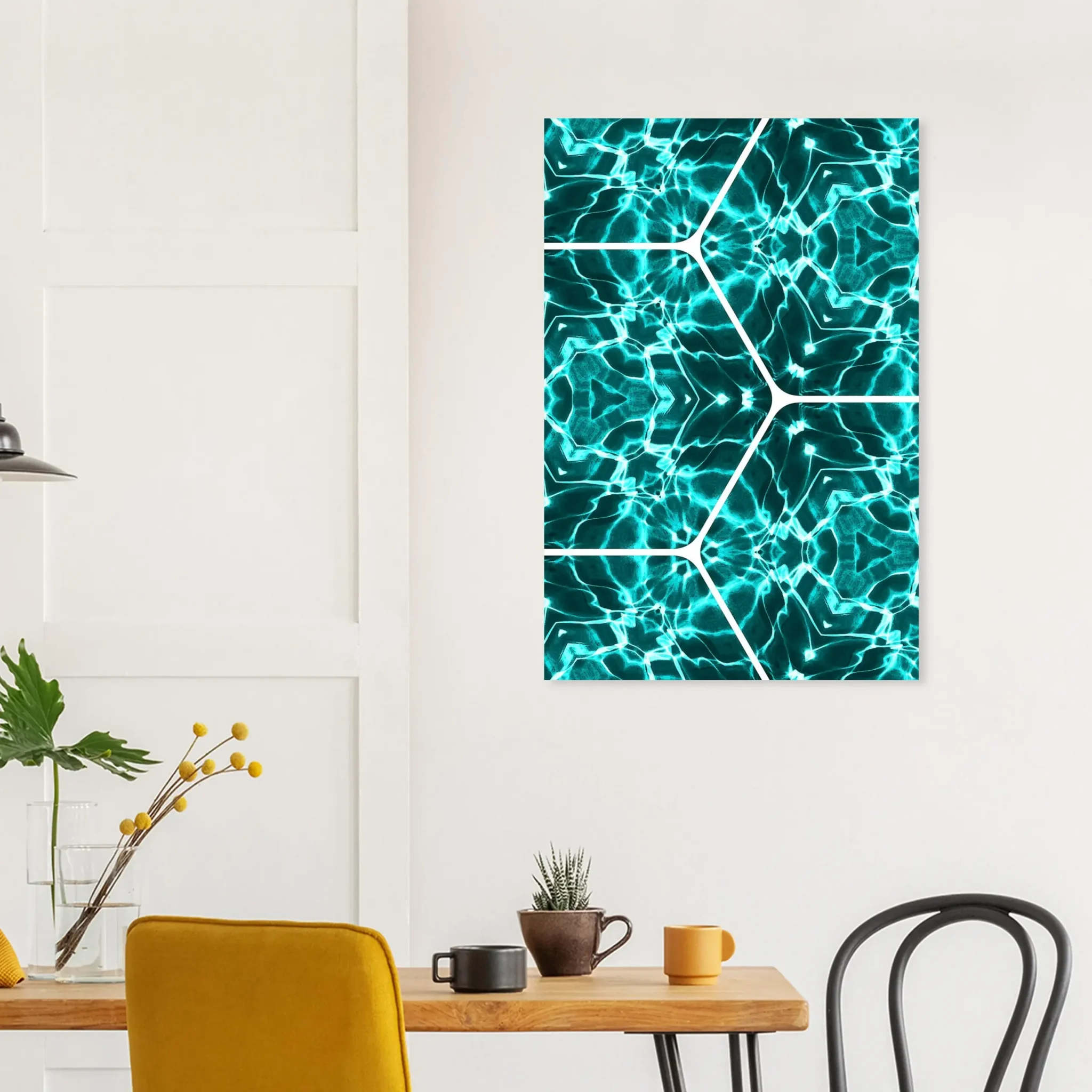 US Giclée Print Poster TURQUOISE GLEAM. Fine Art Wall Art with Archival Quality. Printed, packaged, and shipped in the US. Exclusive ColorVanta design.
