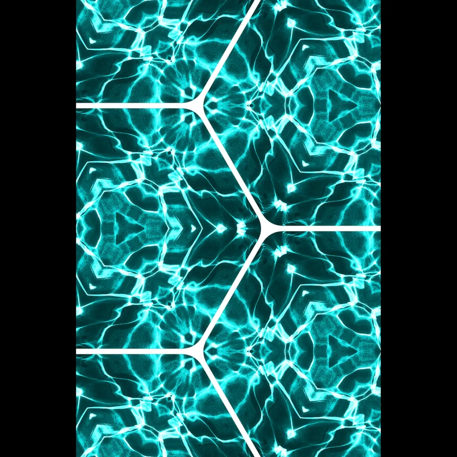 US Giclée Print Poster TURQUOISE GLEAM. Fine Art Wall Art with Archival Quality. Printed, packaged, and shipped in the US. Exclusive ColorVanta design.