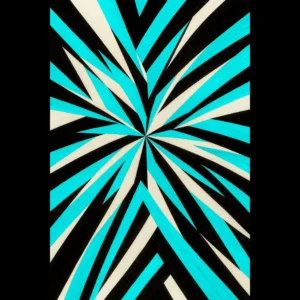US Giclée Print Poster TURQUOISE PULSE. Fine Art Wall Art with Archival Quality. Printed, packaged, and shipped in the US. Exclusive ColorVanta design.