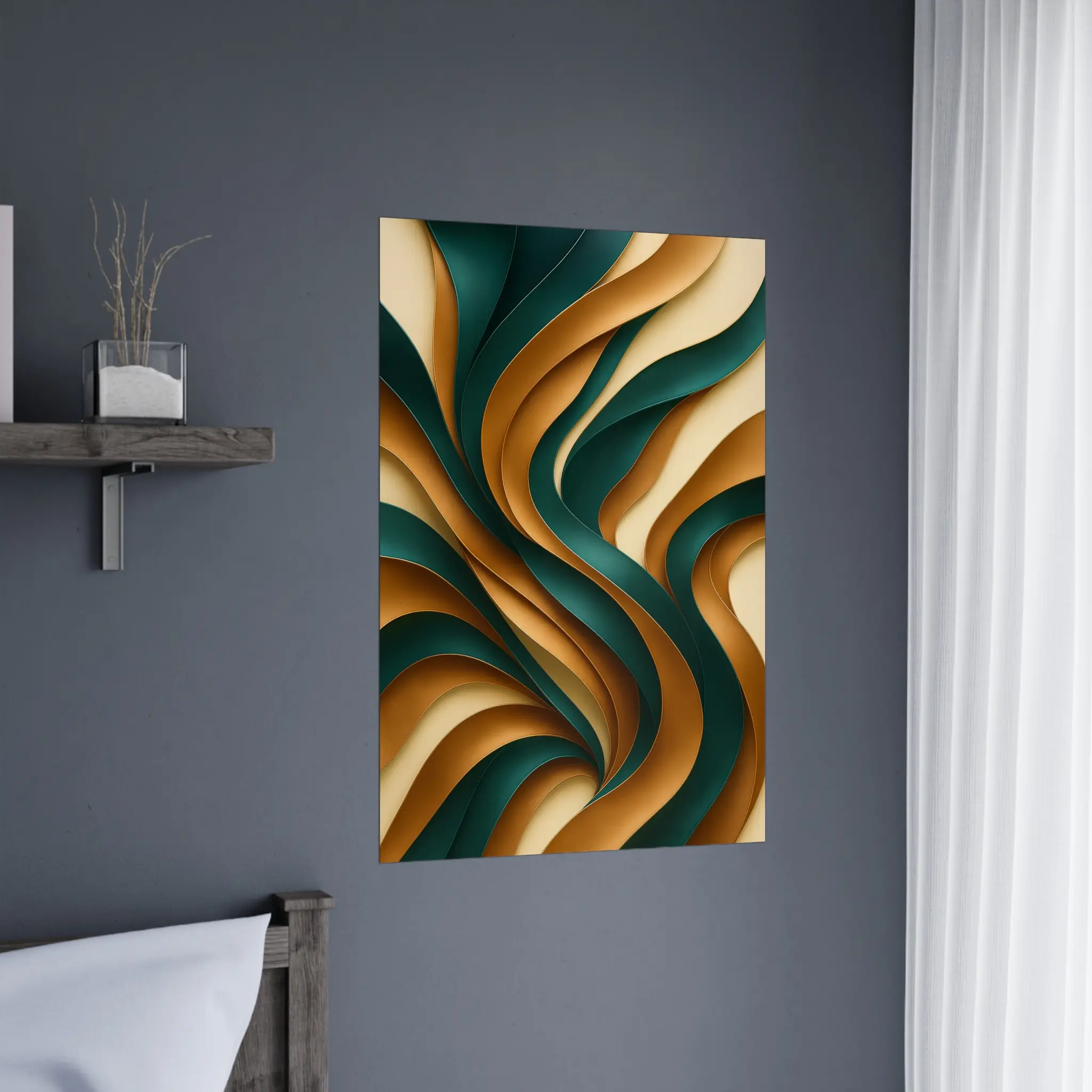 US Giclée Print Poster VERDANT CURRENT. Fine Art Wall Art with Archival Quality. Printed, packaged, and shipped in the US. Exclusive ColorVanta design.