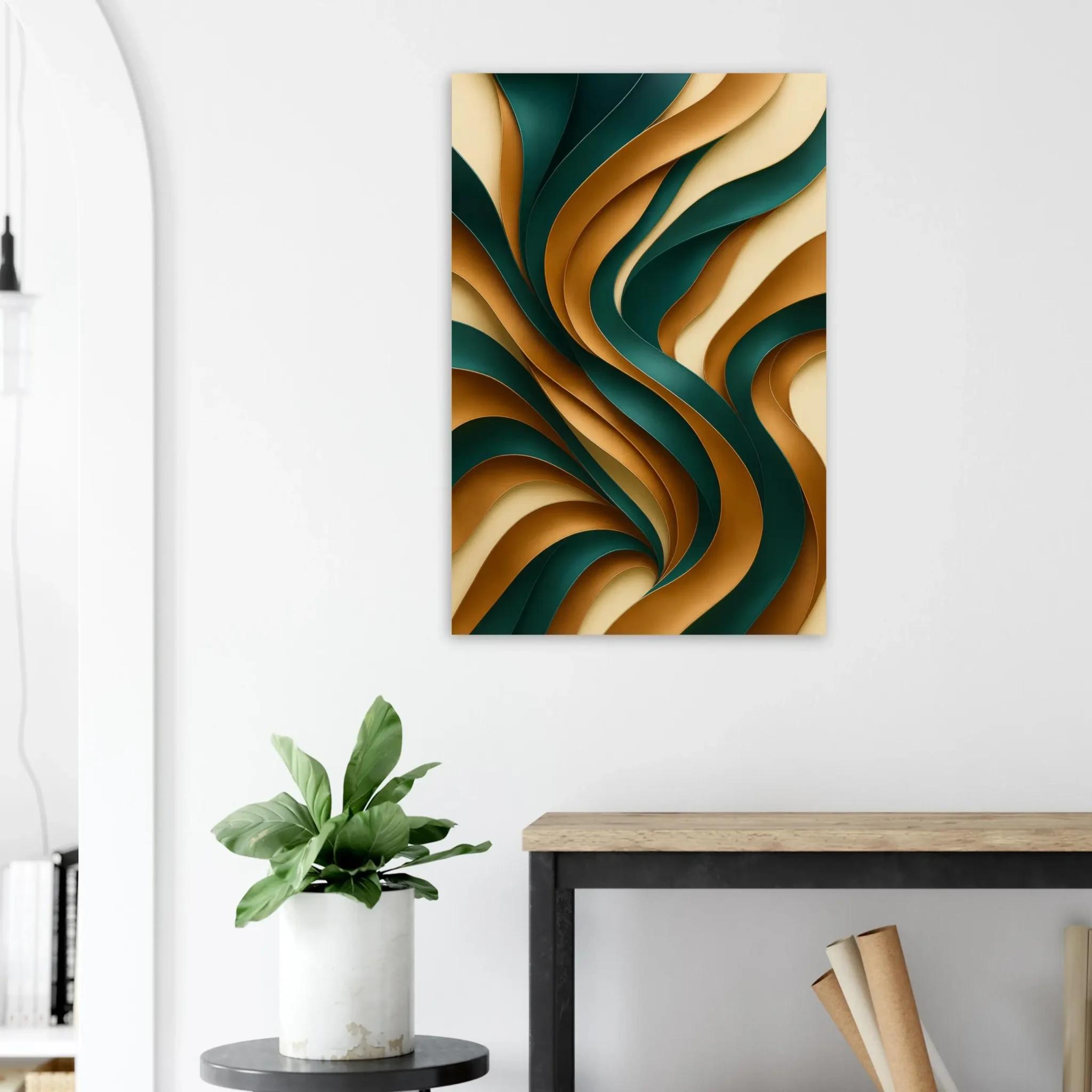 US Giclée Print Poster VERDANT CURRENT. Fine Art Wall Art with Archival Quality. Printed, packaged, and shipped in the US. Exclusive ColorVanta design.