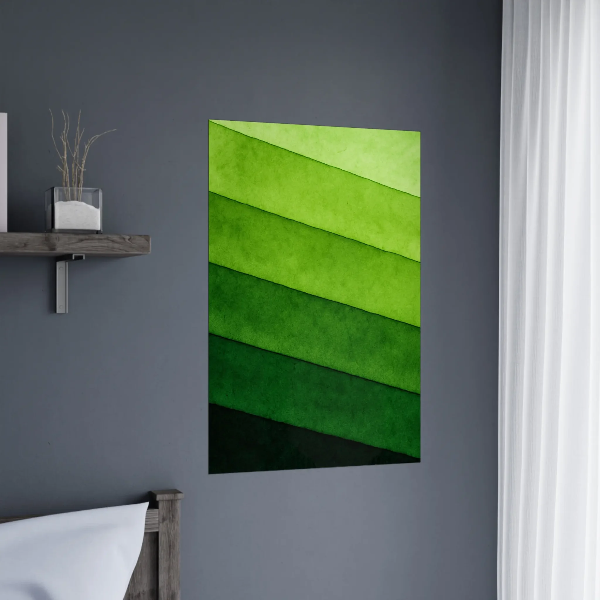 US Giclée Print Poster VERDANT SCALE. Fine Art Wall Art with Archival Quality. Printed, packaged, and shipped in the US. Exclusive ColorVanta design.
